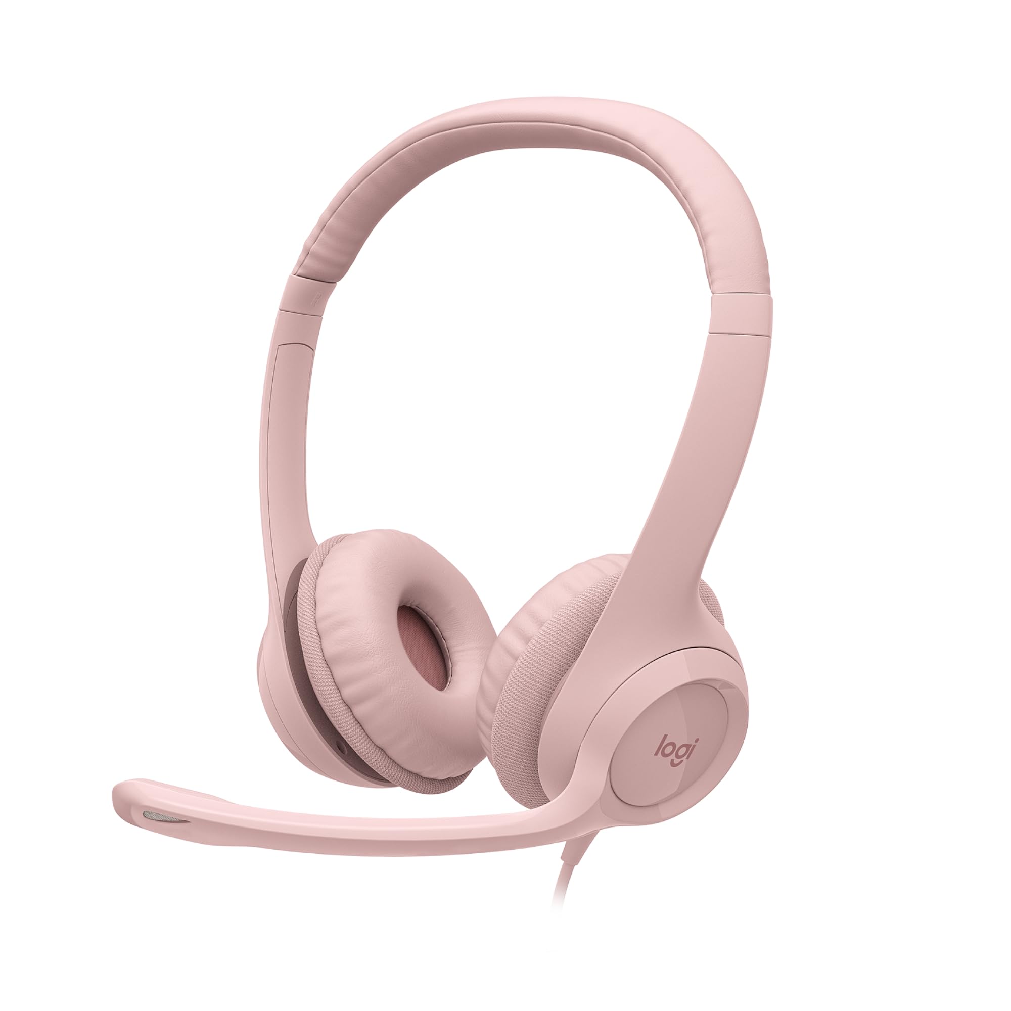 LOGITECH H390 Headset on-ear wired USB-A rose