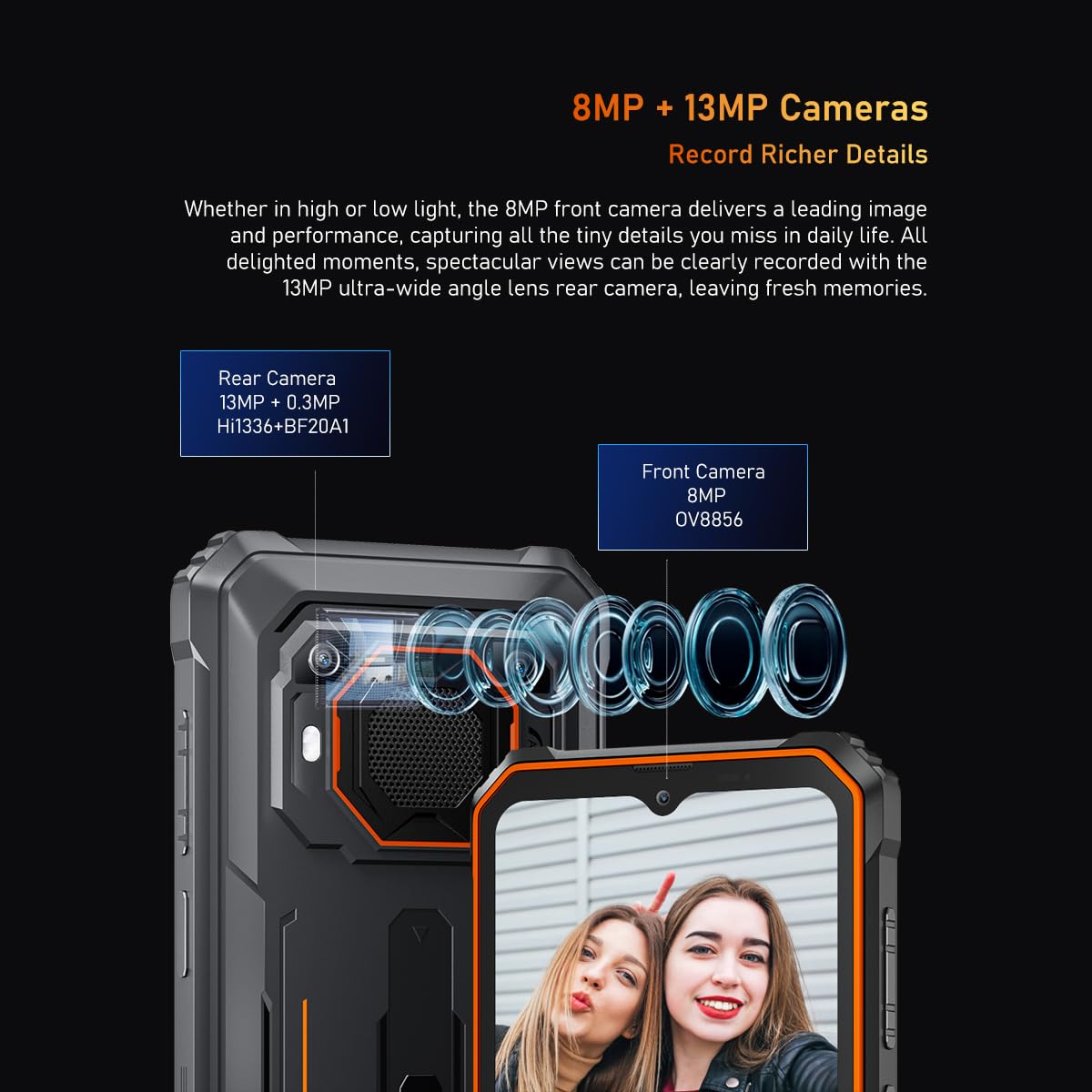 Blackview BV6200 Pro (Double Sim - 128 Go, 6 Go RAM - 13 000 mAh) Vert