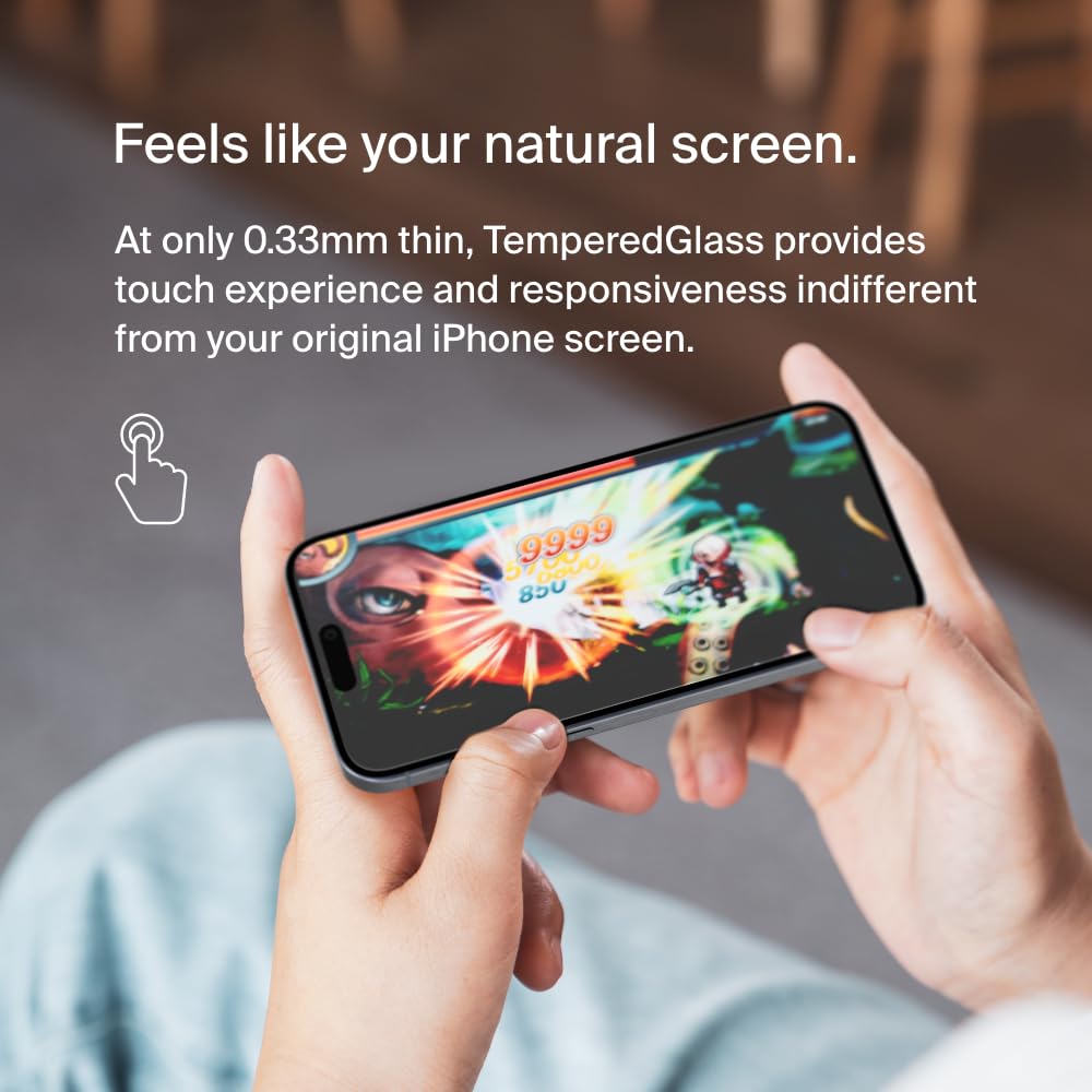 BELKIN ScreenForce Pro TemperedGlass Privacy AM Screen Protection for iPhone 15 Pro Max
