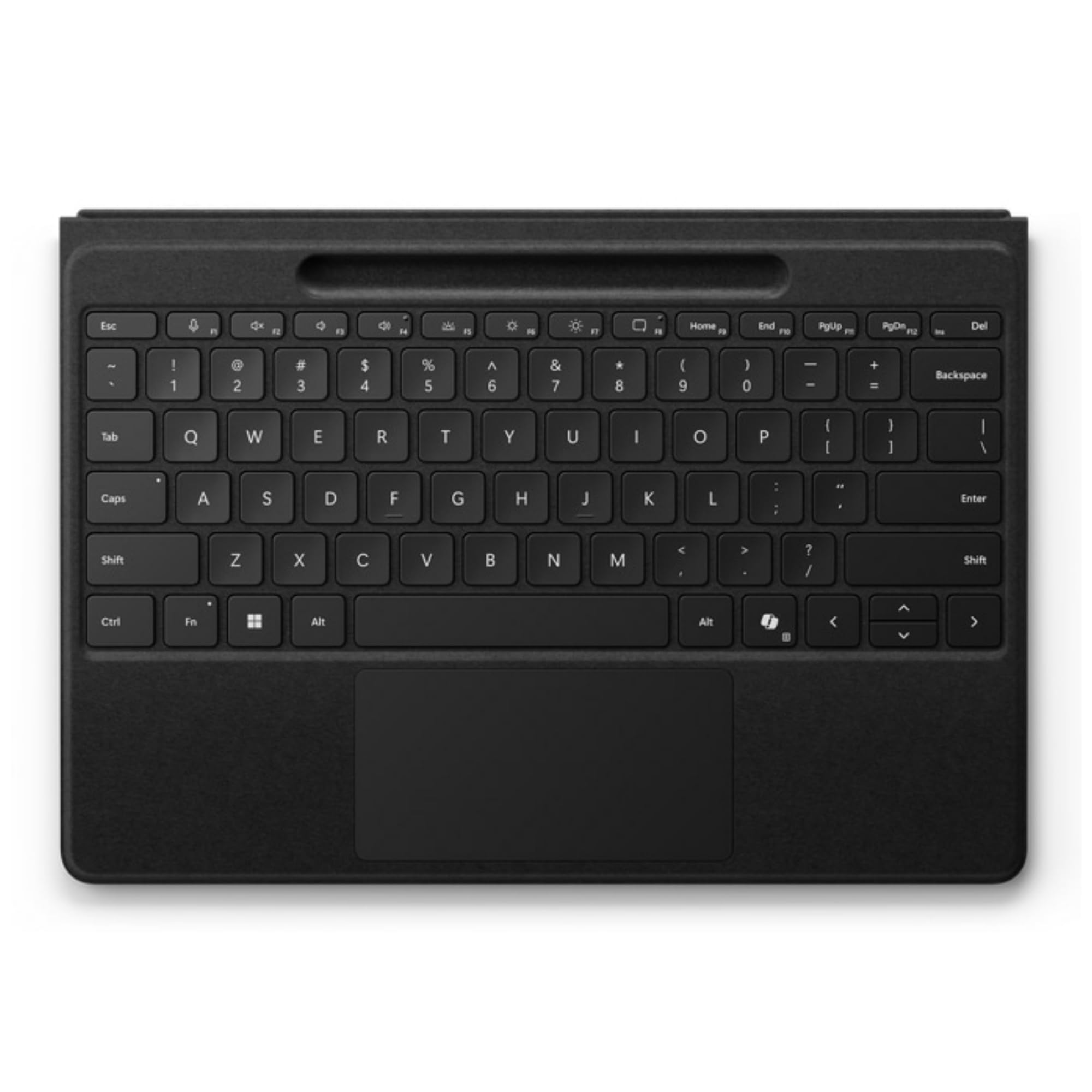 MICROSOFT Surface - Keyboard Flex - Typecover Flex - Trackpad - Encoche Pen - Surface Pro 8/9/10/11/12 Copilot Ready - AZERTY - Noir