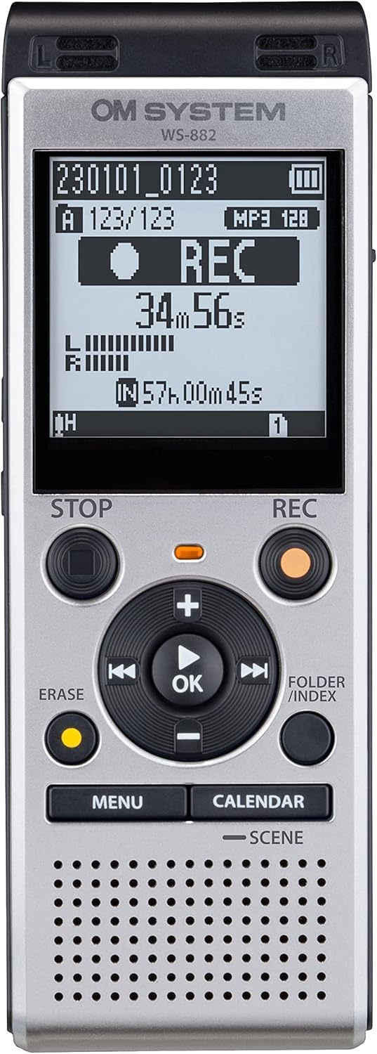 OM SYSTEM Enregistreur numérique WS-882 (4GB) - Argent
