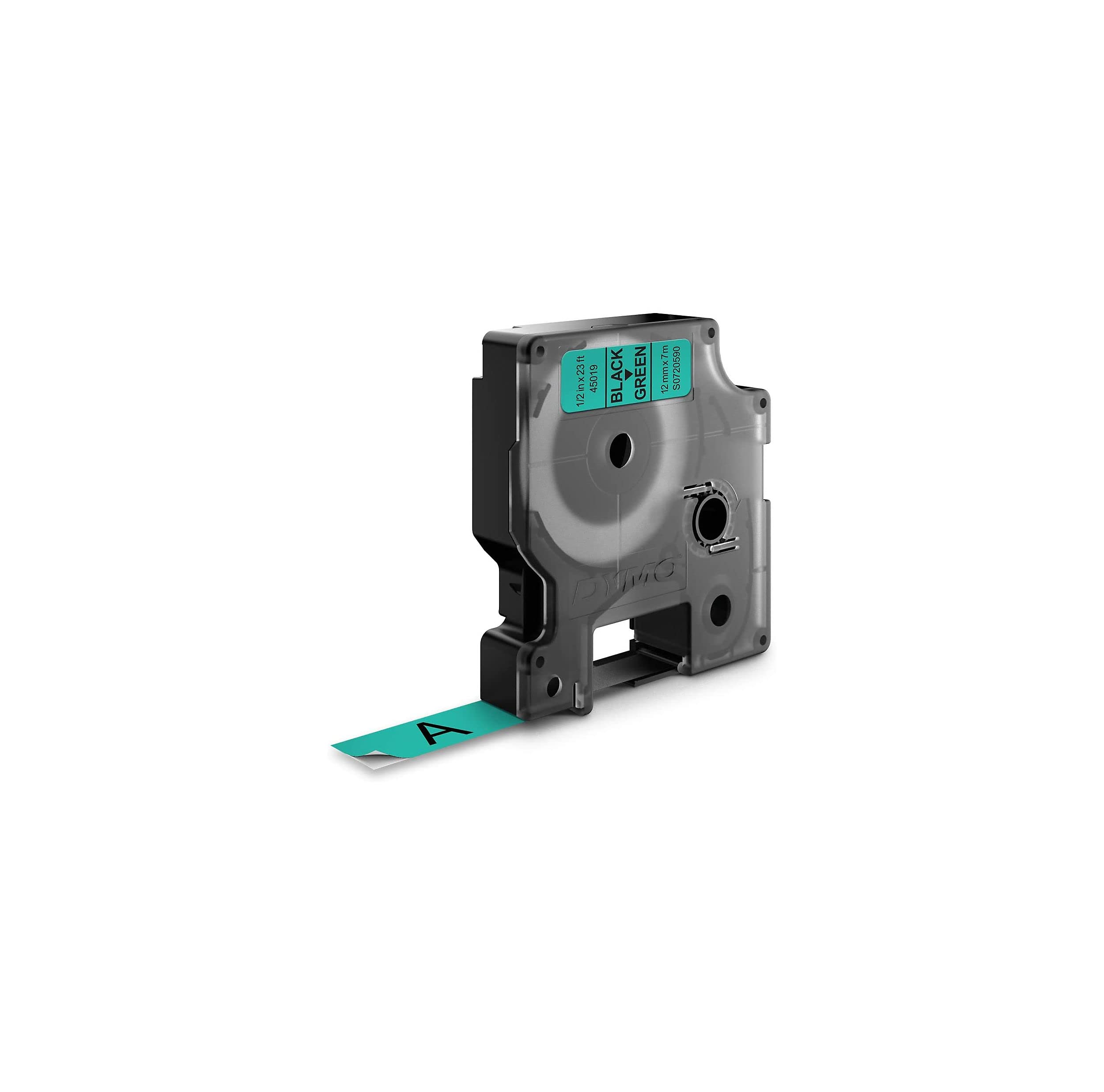 Ruban 12MM noir sur vert pour LP150/250-LM350/450/210D/220P