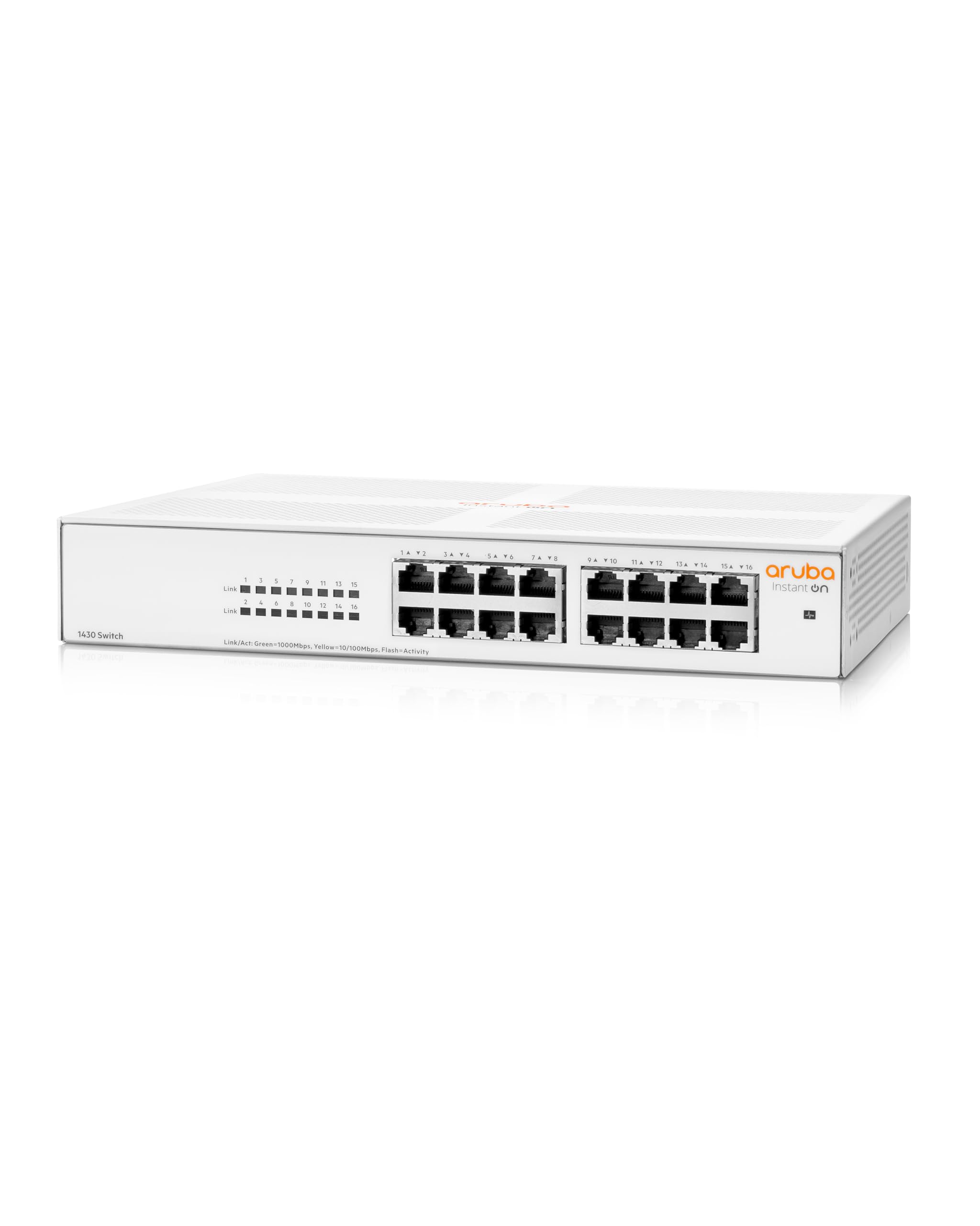 HPE Networking Instant On 1430 16G Switch Commutateur non géré 16 x 10/100/1000 de bureau Montable sur rack fixation murale BTO
