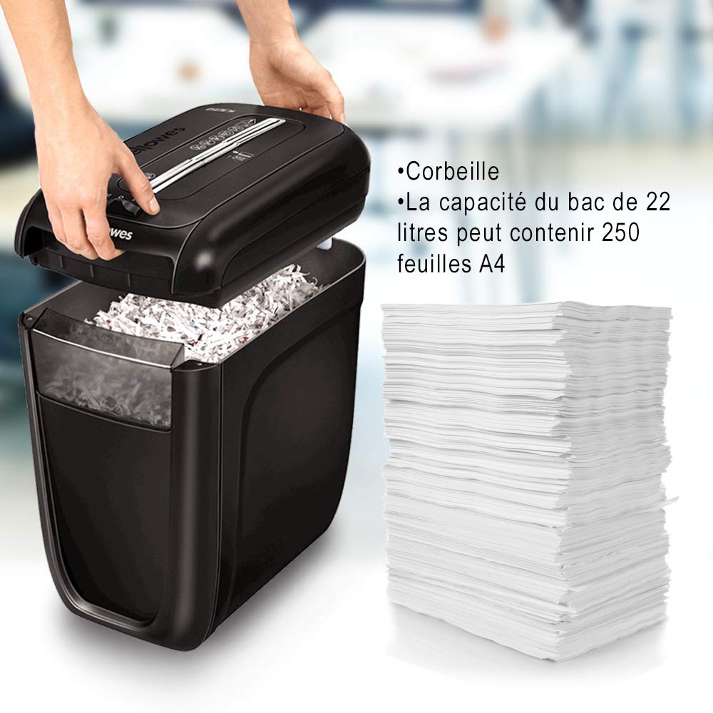 FELLOWES Destructeur Powershred® 60Cs Coupe croisée - Black - 230V