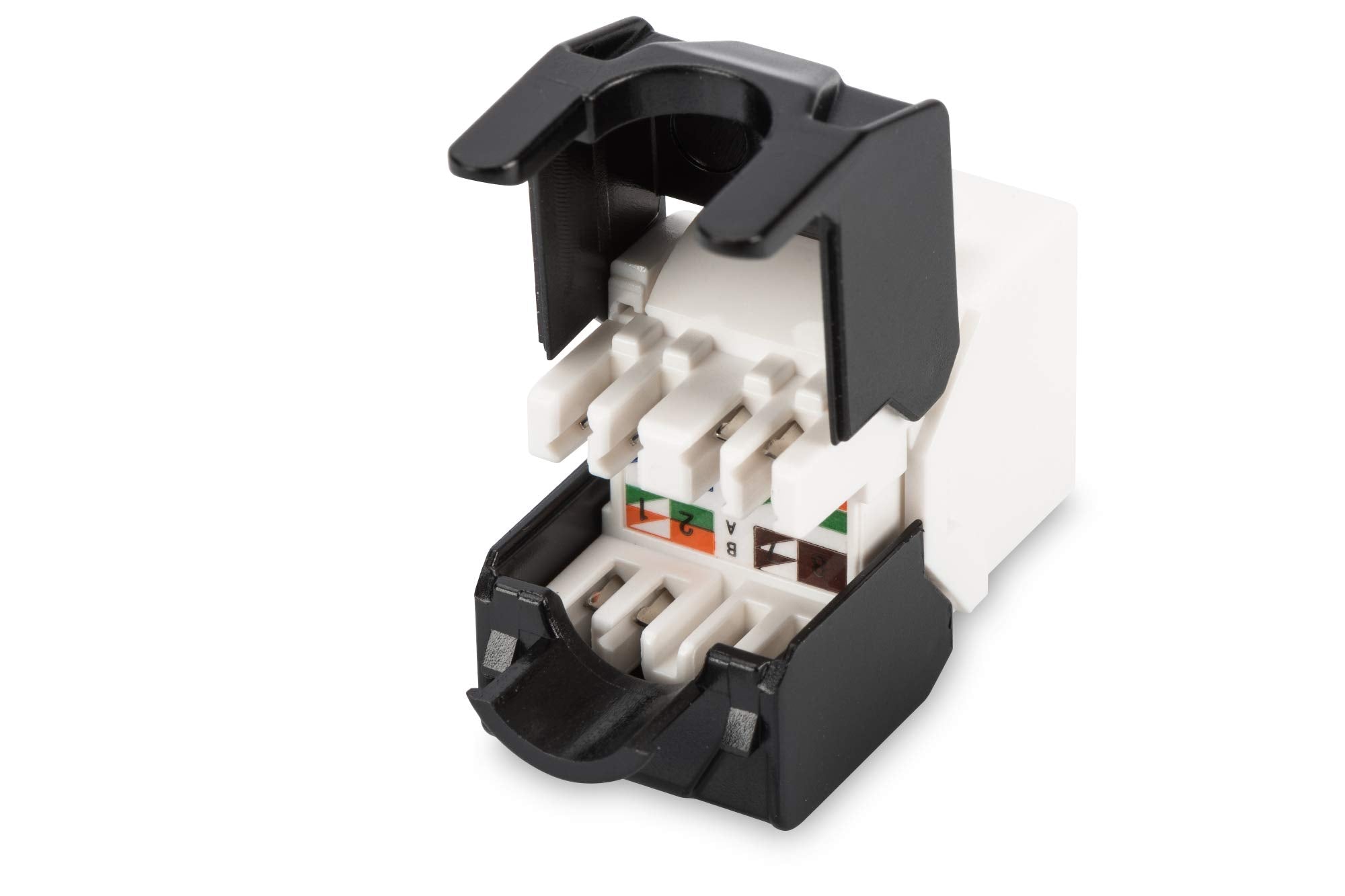 Module Keystone CAT 6A - non blindé - Noir - Blanc - Nickel/Or - Acrylonitrile-Butadiene-Styrene (ABS) - -10 - 50 °C - 35 mm - 25 mm