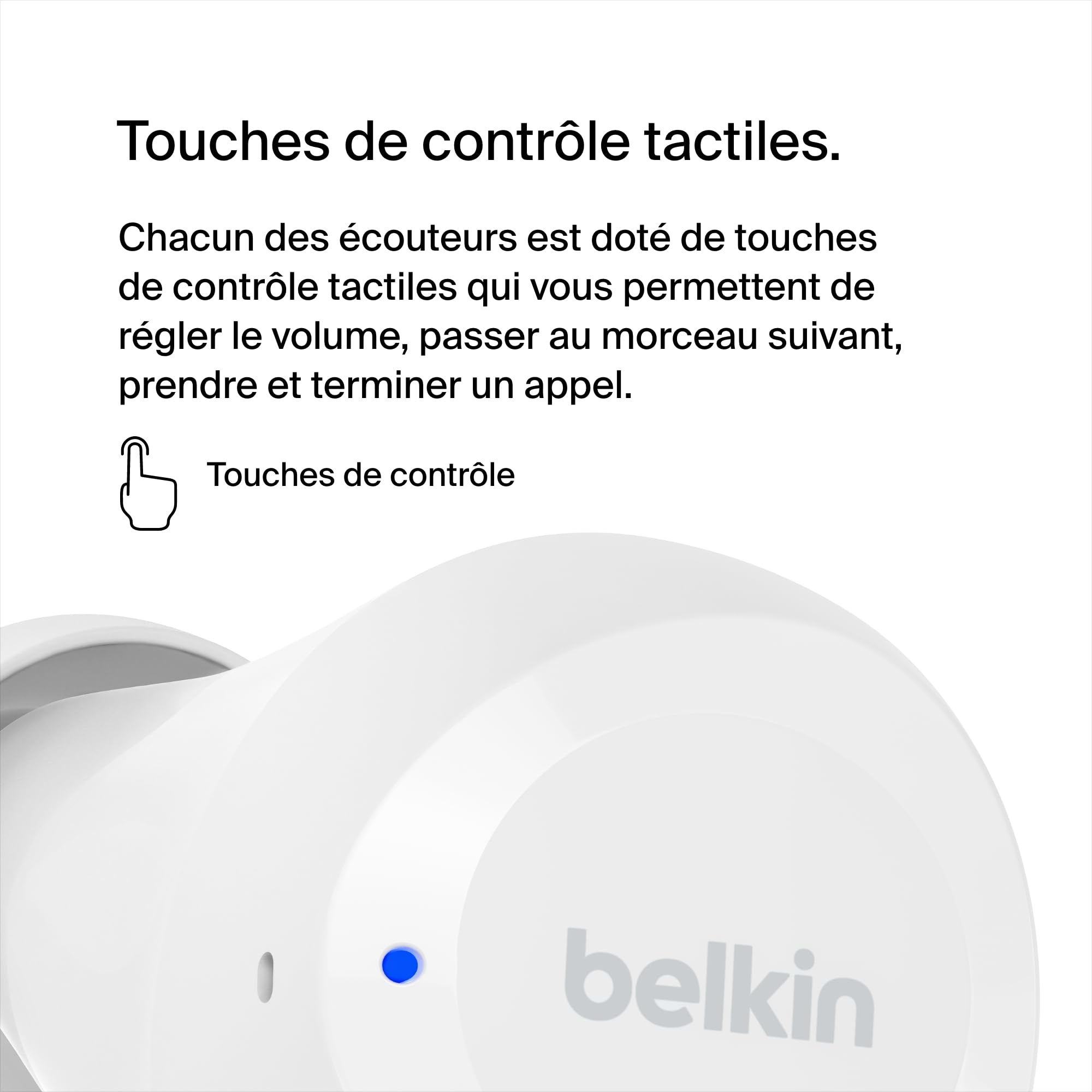 BELKIN SOUNDFORM BoltTrue Wireless Earbuds White