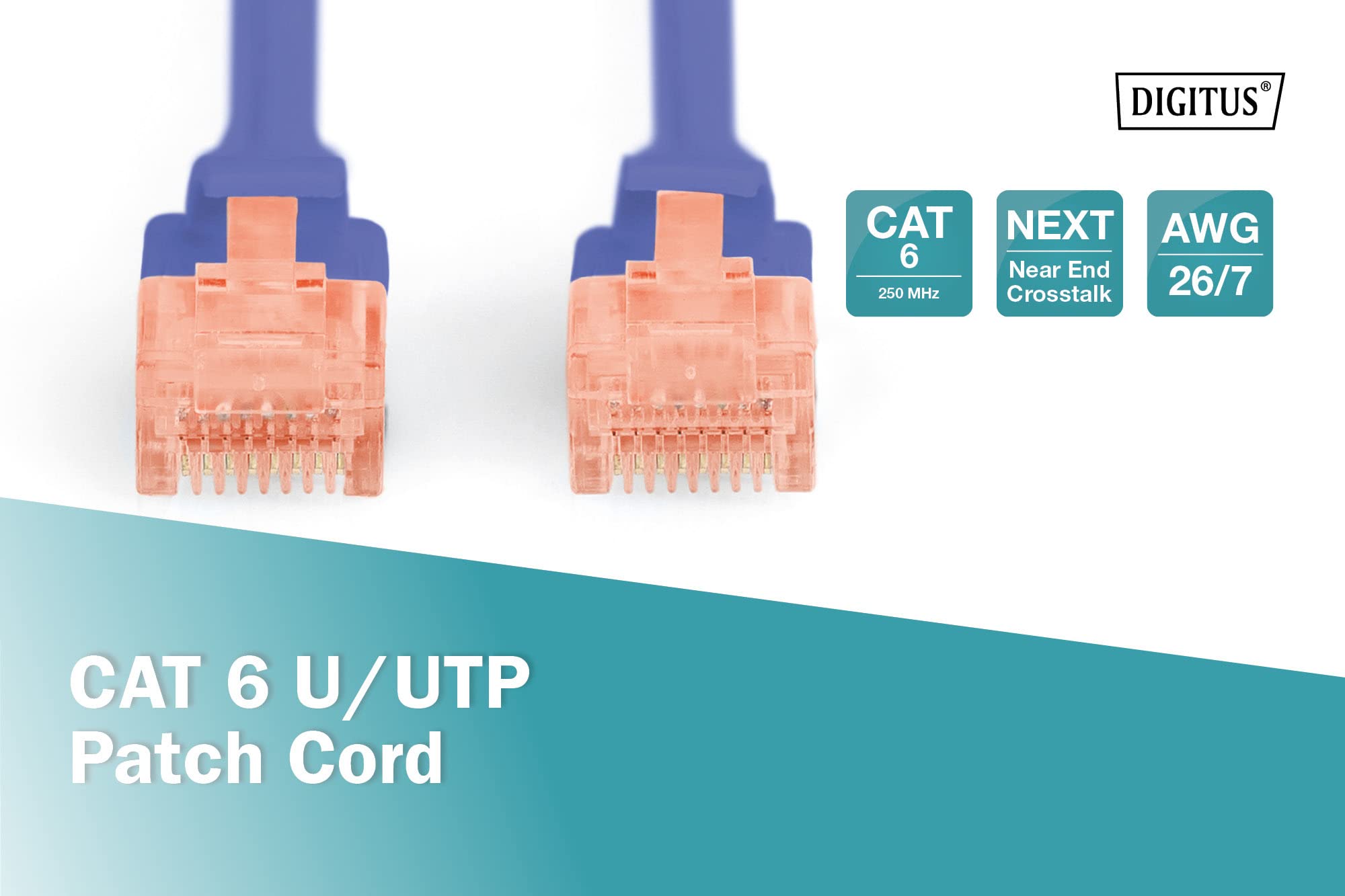 Digitus DK-1612-005/B câble de réseau Bleu 0,5 m Cat6 U/UTP (UTP)