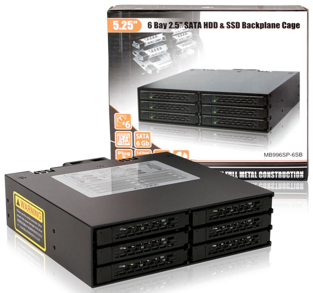 ICY DOCK Backplane MB996SP-6SB 6 disques SATA 2"5