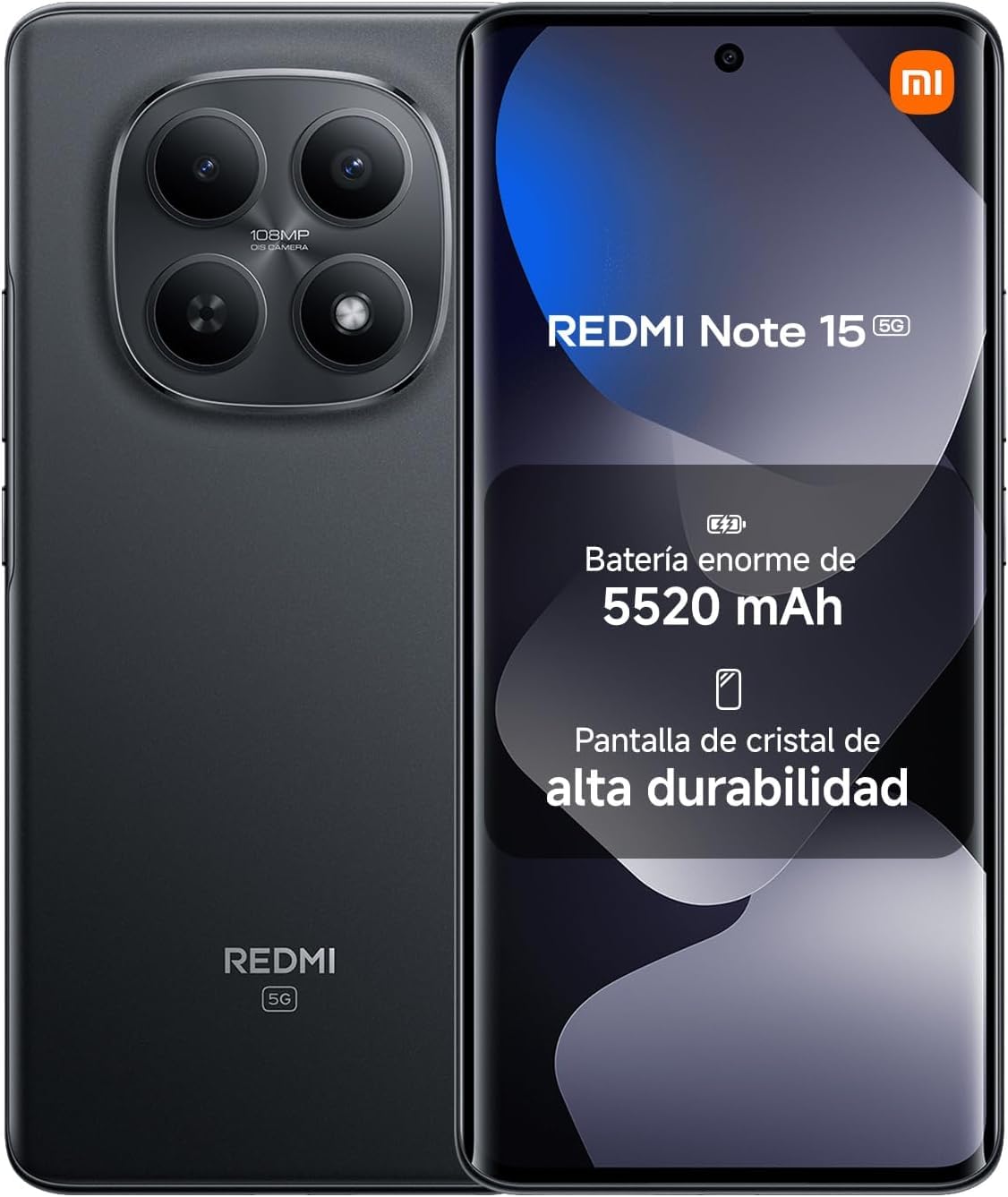 Xiaomi Redmi Note 15 5G (6.77'' - 256 Go, 8 Go RAM) Noir
