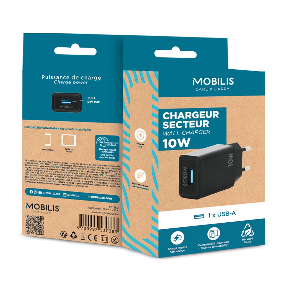 Wall Charger - 10.5W - 1 USB A