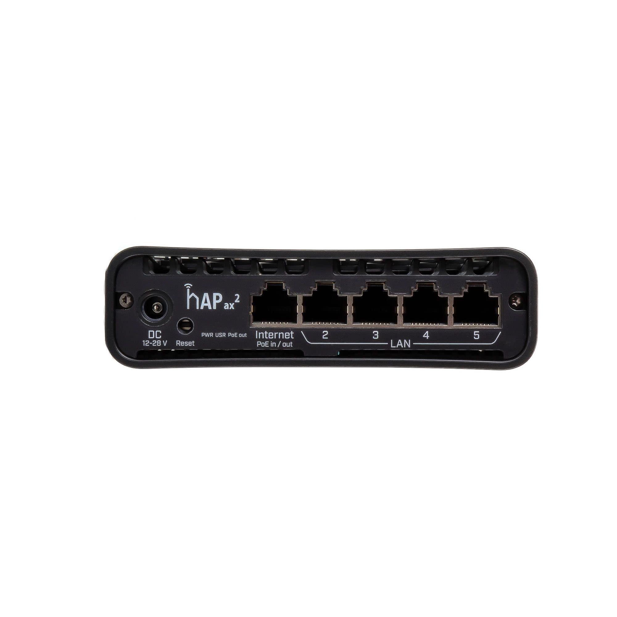 Mikrotik hAP ax2 routeur sans fil Gigabit Ethernet Bi-bande (2,4 GHz / 5 GHz) Noir