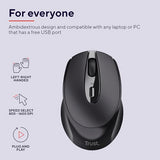 TRUST Souris sans fil ZAYA rechargeable - Noire