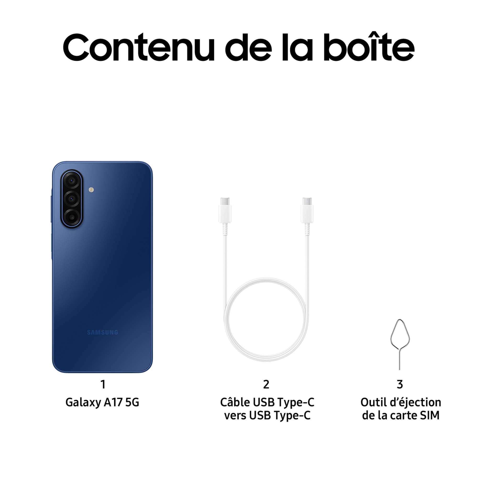Samsung A176 Galaxy A17 5G (6.7'' - 128 Go, 4 Go RAM) Bleu