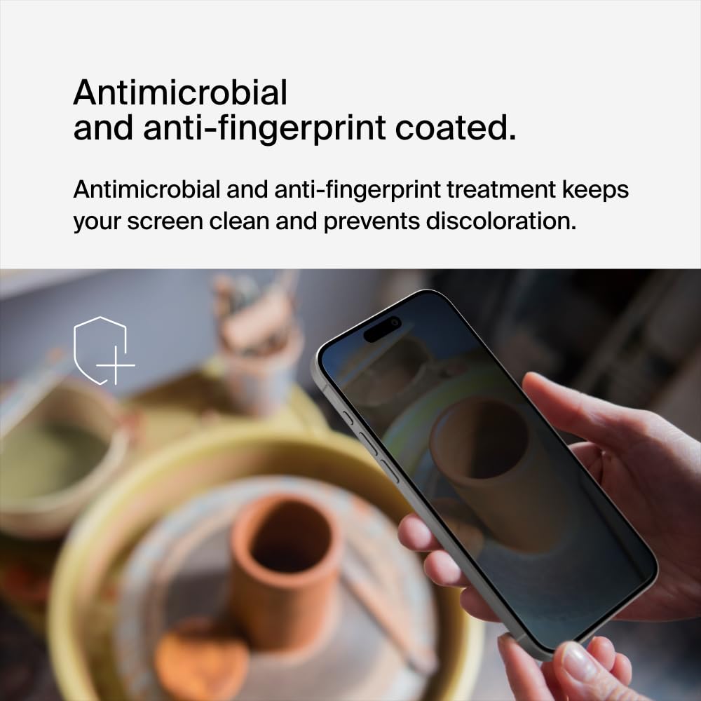 BELKIN ScreenForce Pro TemperedGlass Privacy AM Screen Protection for iPhone 15 Pro Max