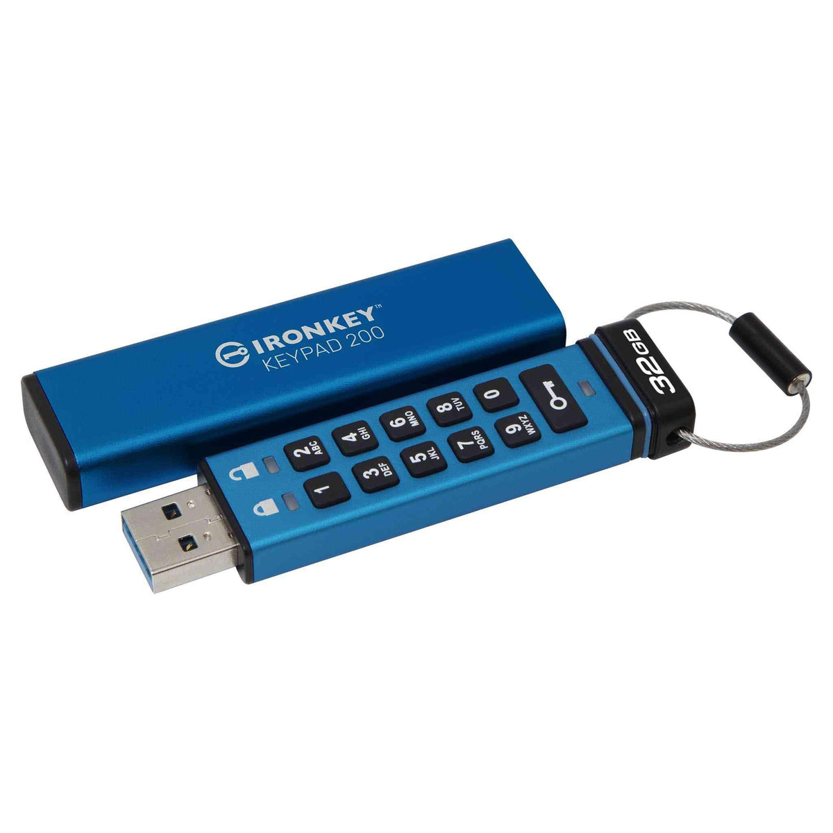 KINGSTON 32Go IronKey Keypad 200 FIPS 140-3 Lvl 3 Pending AES-256 Encrypted