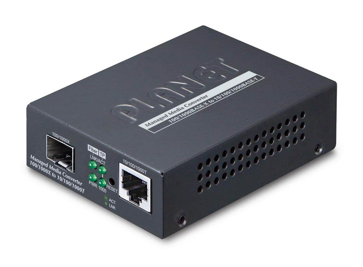 PLANET Web/SNMP Man convertisseur de support réseau Noir