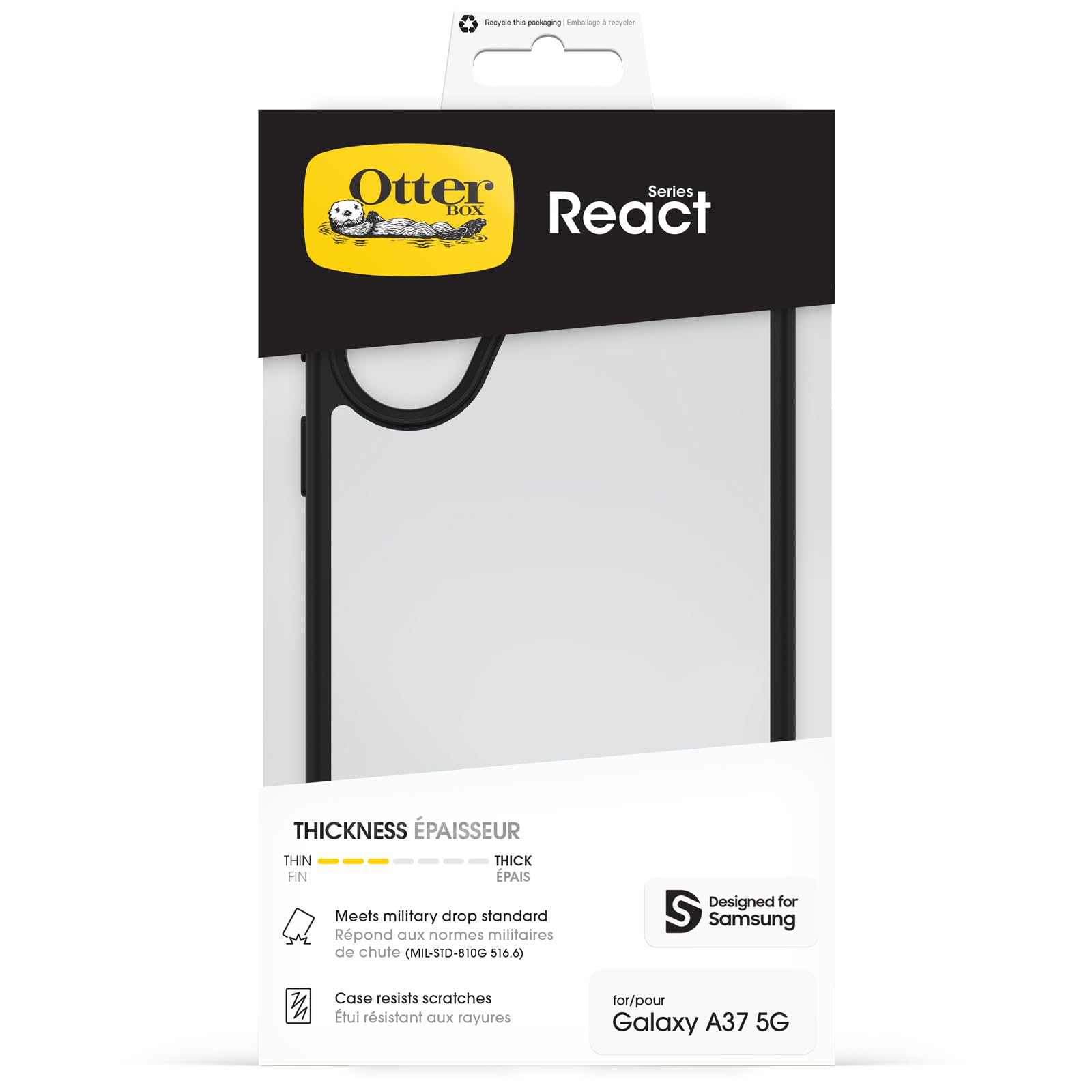 OtterBoxReact Samsung A37 5G clear/black