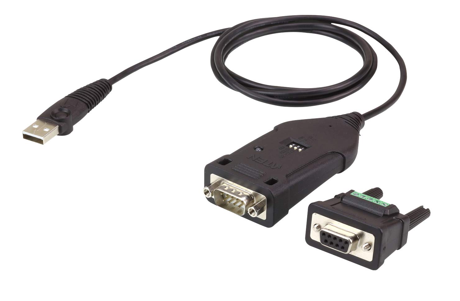 ATEN UC485 câble Série Noir 1,2 m USB Type-A DB-9