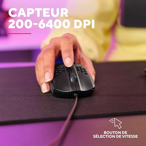 TRUST Souris gaming filaire HELOX ultra légére - Noire