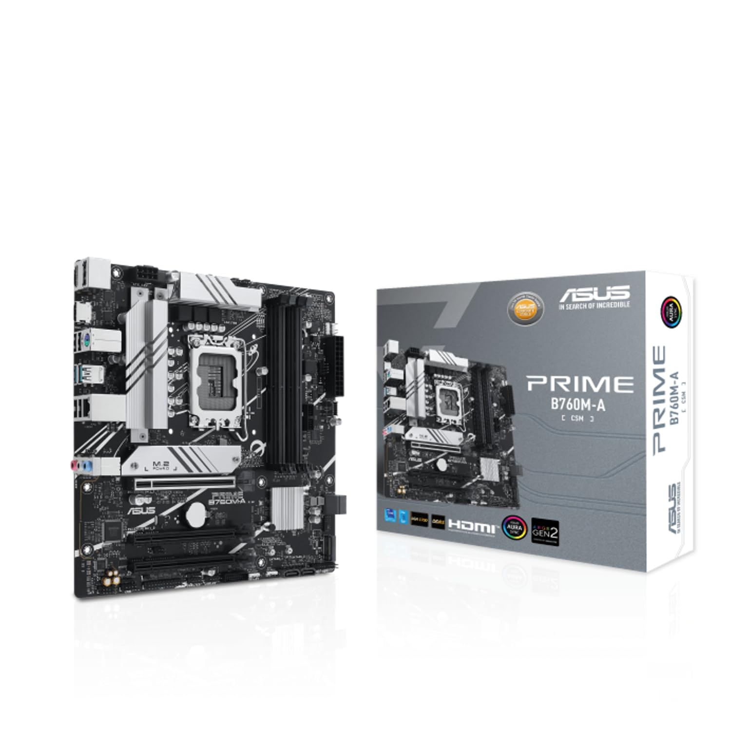 ASUS PRIME B760M-A-CSM LGA1700 mATX MB 4xDDR5 4xSATA 2xM.2