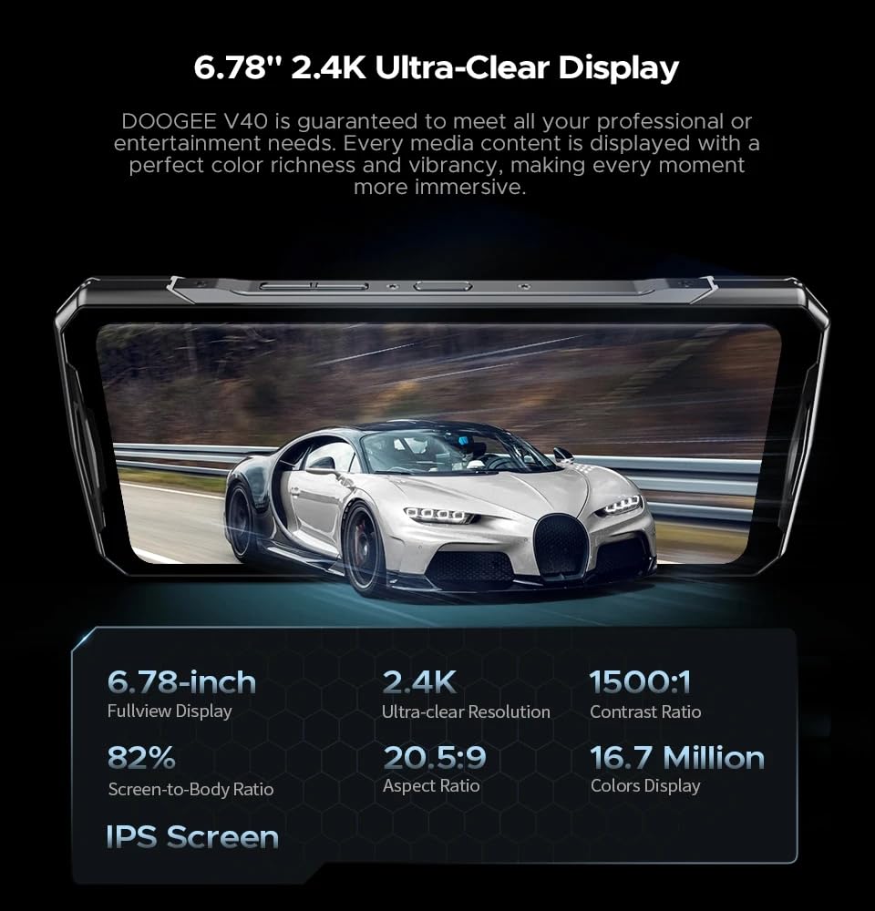 Doogee V40 (5G - NFC - 6.78'' - 512 Go, 12 Go RAM) Argent