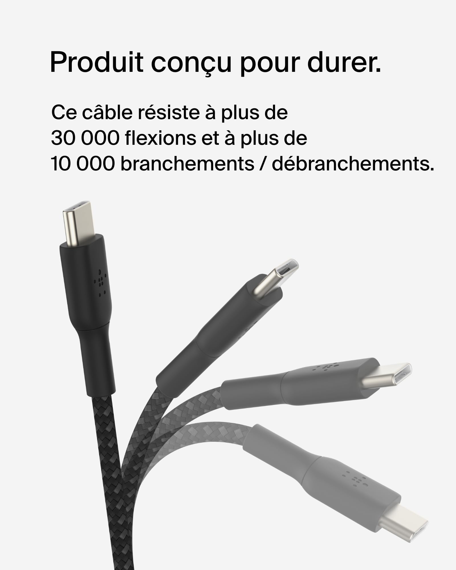 BELKIN BOOST CHARGE USB-C to USB-C Cable Braided 2m Black