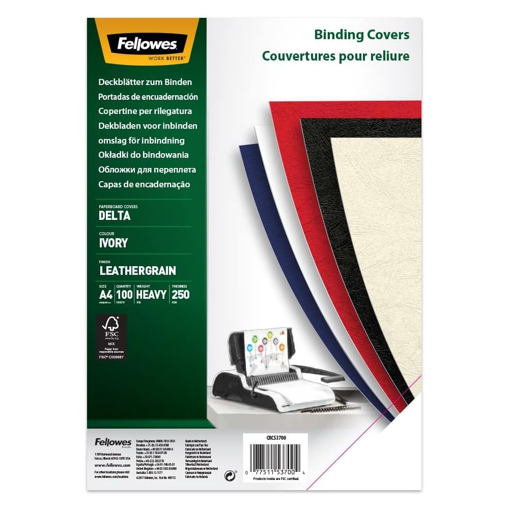 FELLOWES delta couvertures a4 ivoire x 100