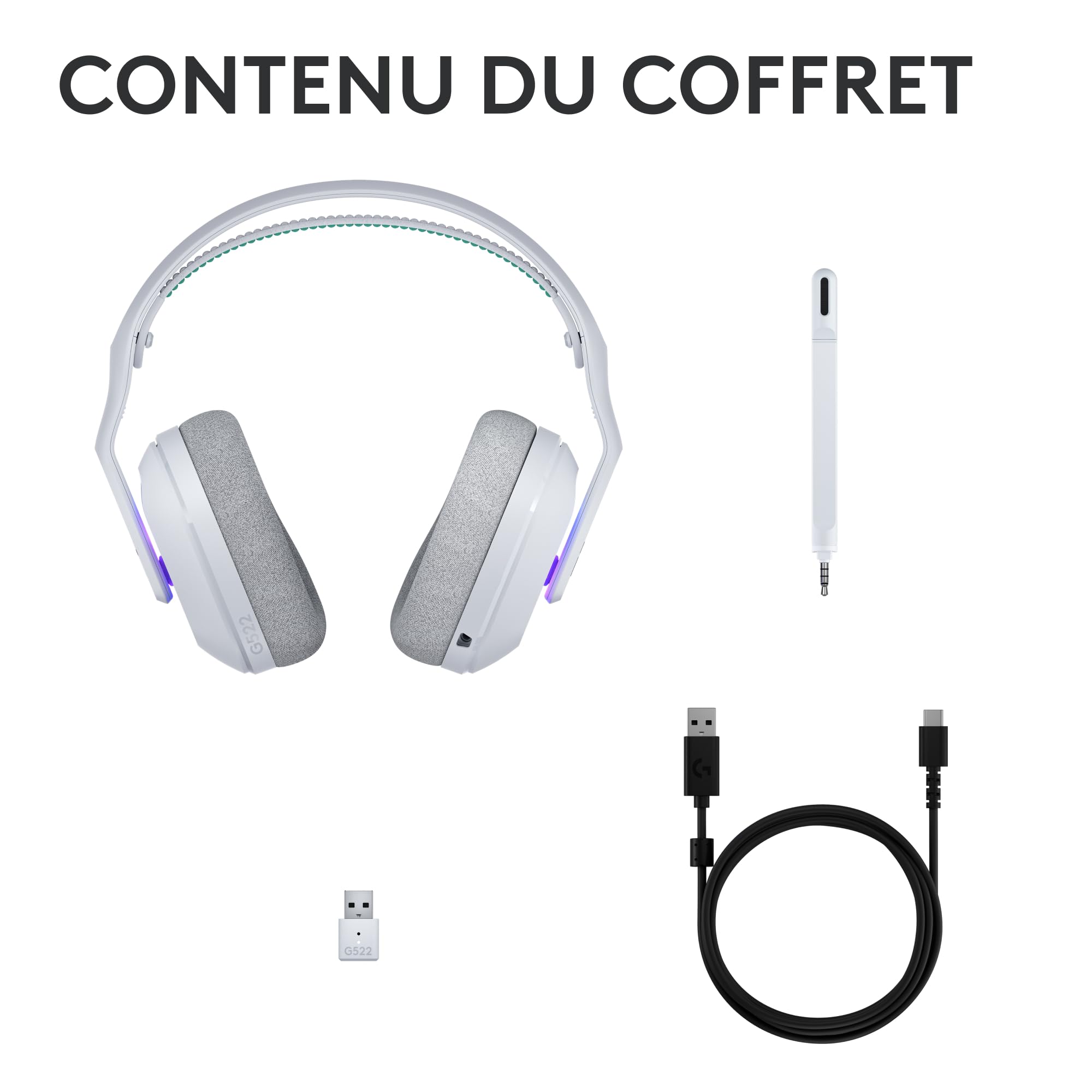 G522 LIGHTSPEED Headset - White