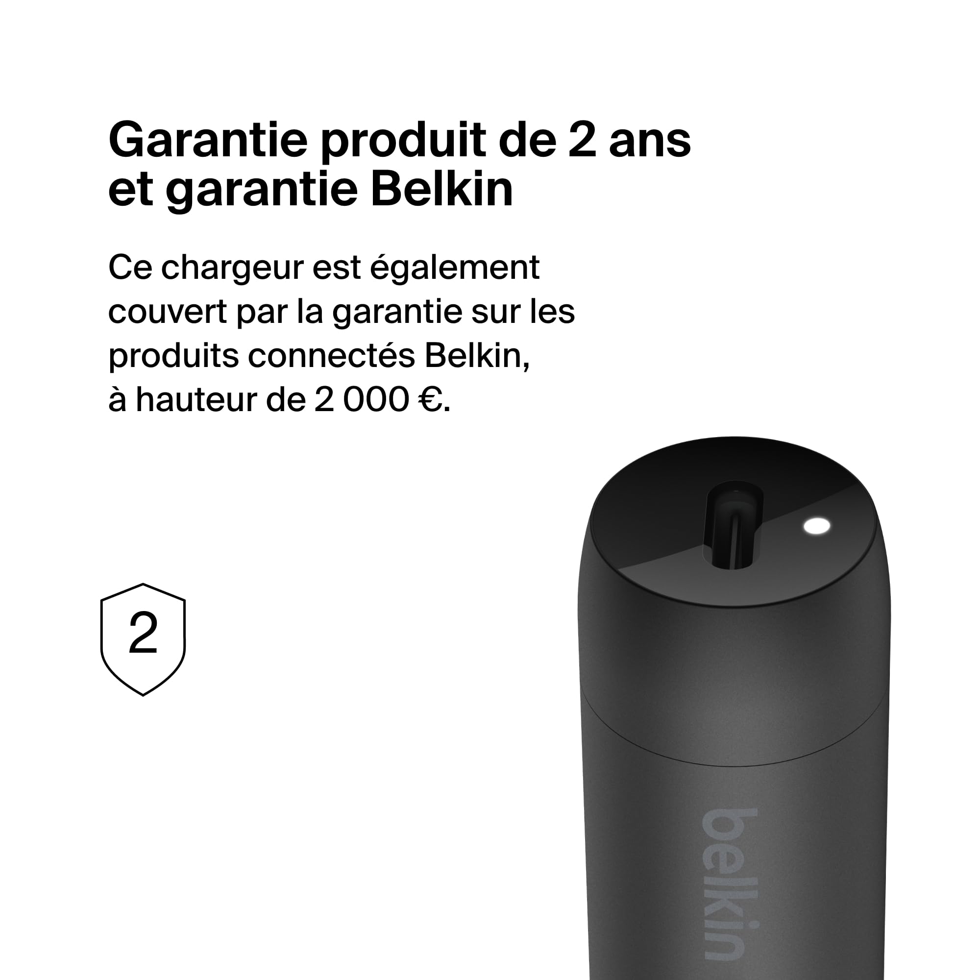 BELKIN 30W USB PD Car Charger With PPS W/PVC C-LTG 1m Black
