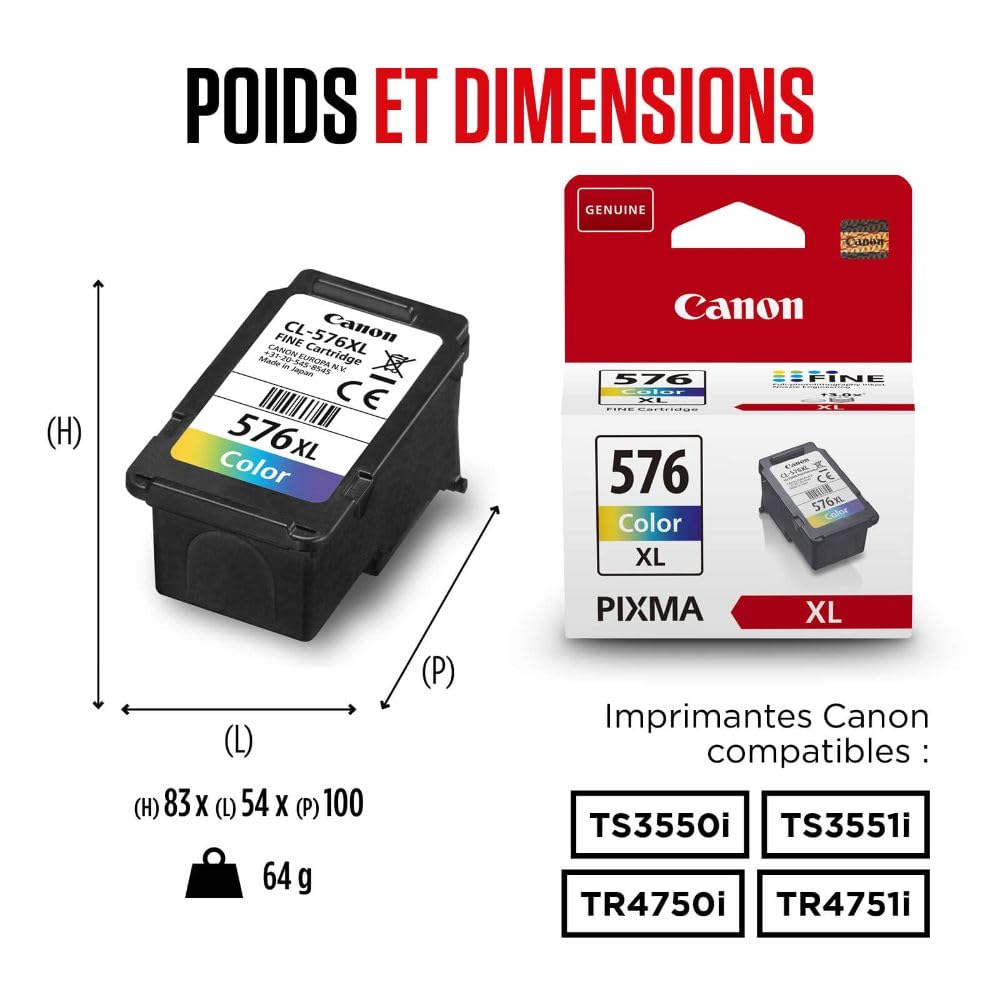 CANON 1LB CL-576XL Color Ink Cartridge
