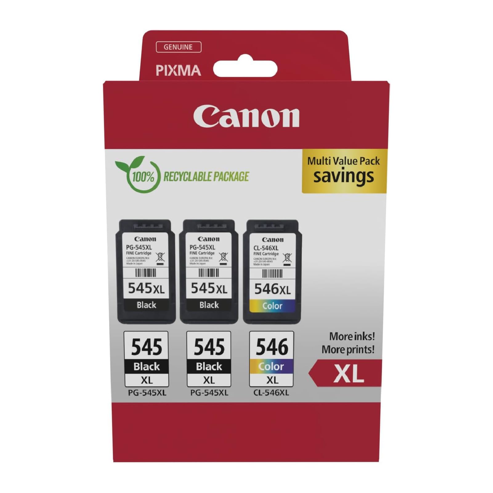 CANON PG-545XLx2/CL-546XL Ink Cartridge MULTI