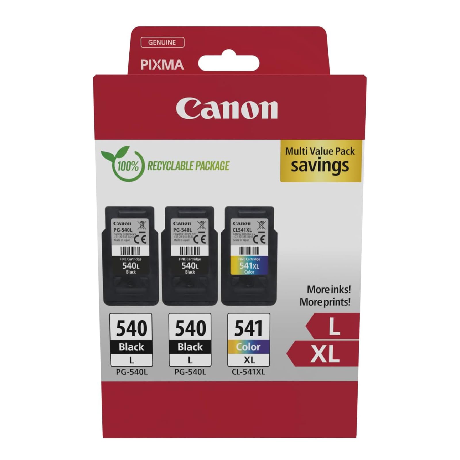 CANON PG-540Lx2/CL-541XL Ink Cartridge MULTI