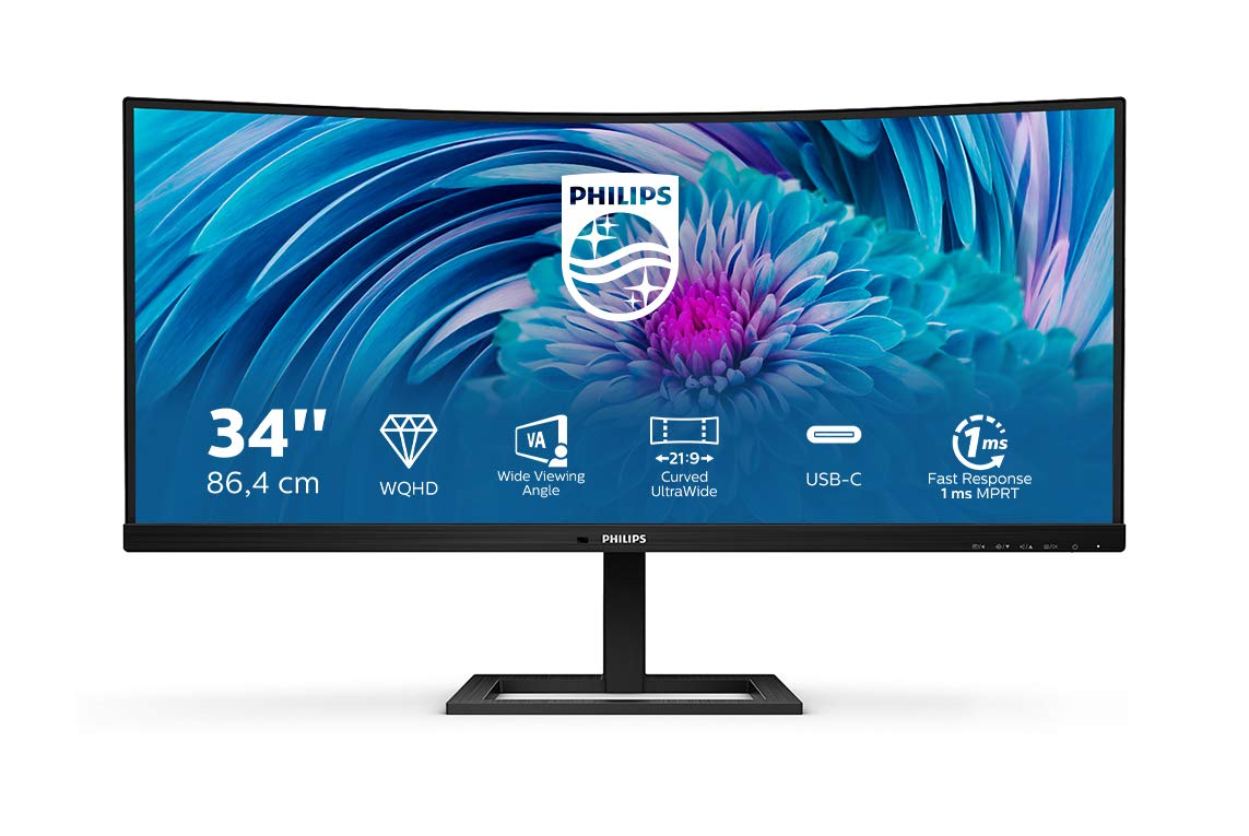 PHILIPS 346E2CUAE/00 34p Curved VA WLED 3440x1440 21:9 300cd/m2 4ms 100Hz HDMI DP1.2