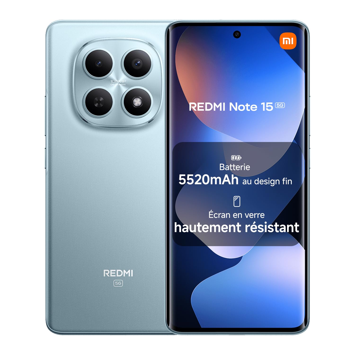 Xiaomi Redmi Note 15 5G (6.77'' - 256 Go, 8 Go RAM) Bleu