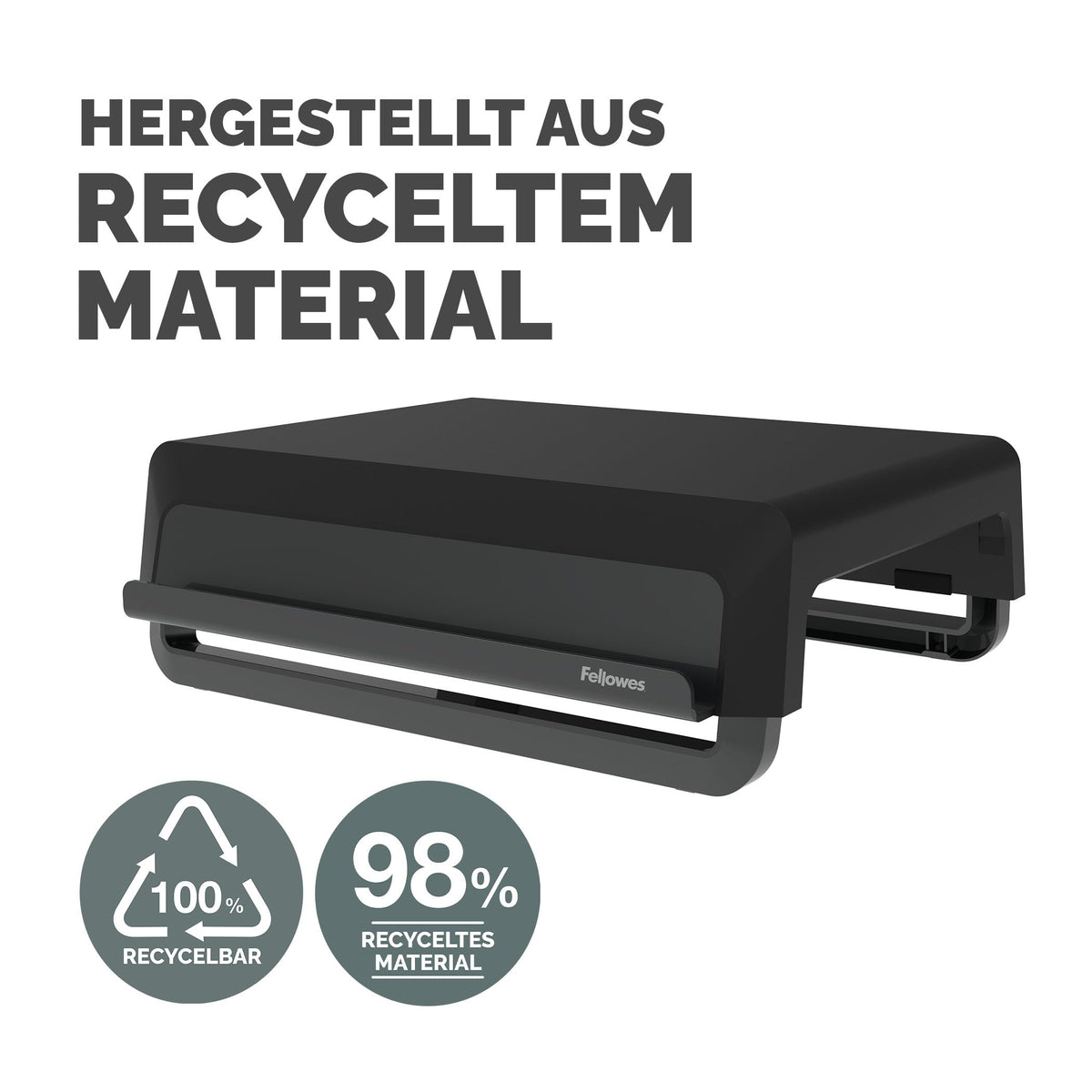 FELLOWES Monitor Support Breyta Black