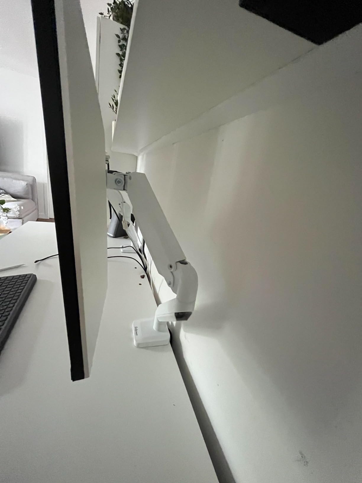 FELLOWES Bras Porte-Ecrans Double Blanc Platinum Series