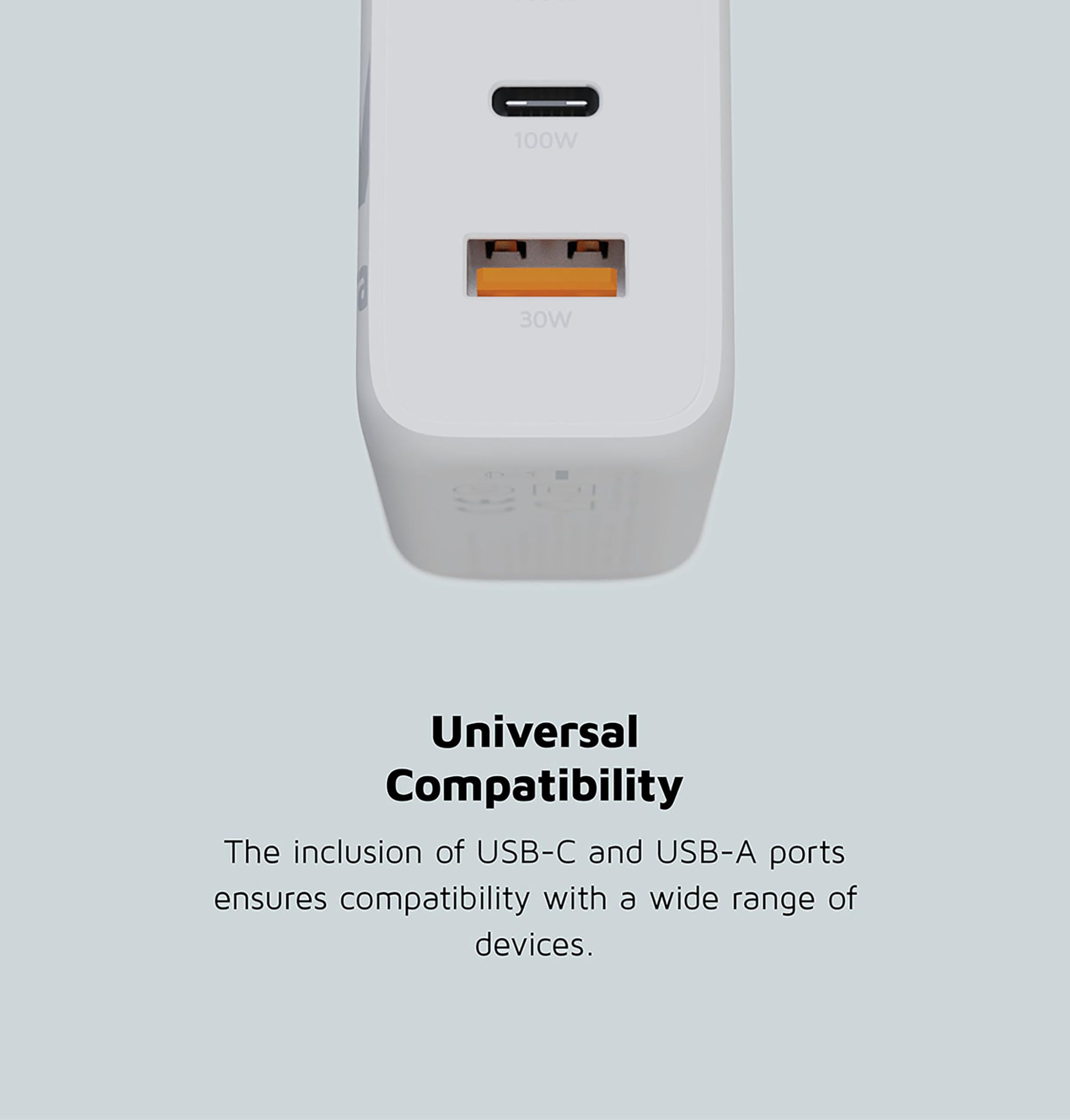 XTORM Chargeur mural écologique XEC100 100 W 3 ports USB-A USB-C PD certifié GRS