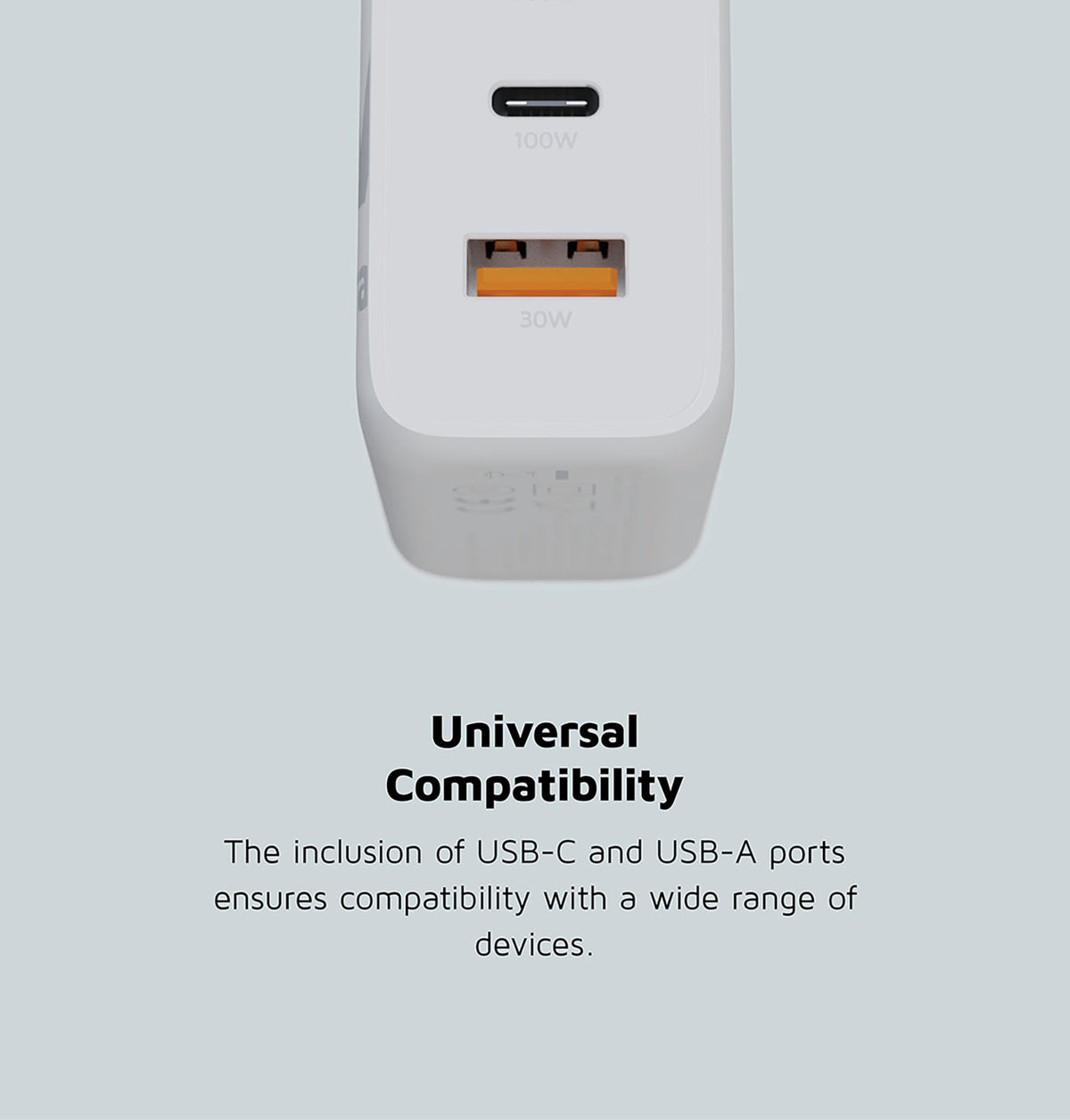 XTORM Chargeur mural écologique XEC100 100 W 3 ports USB-A USB-C PD certifié GRS