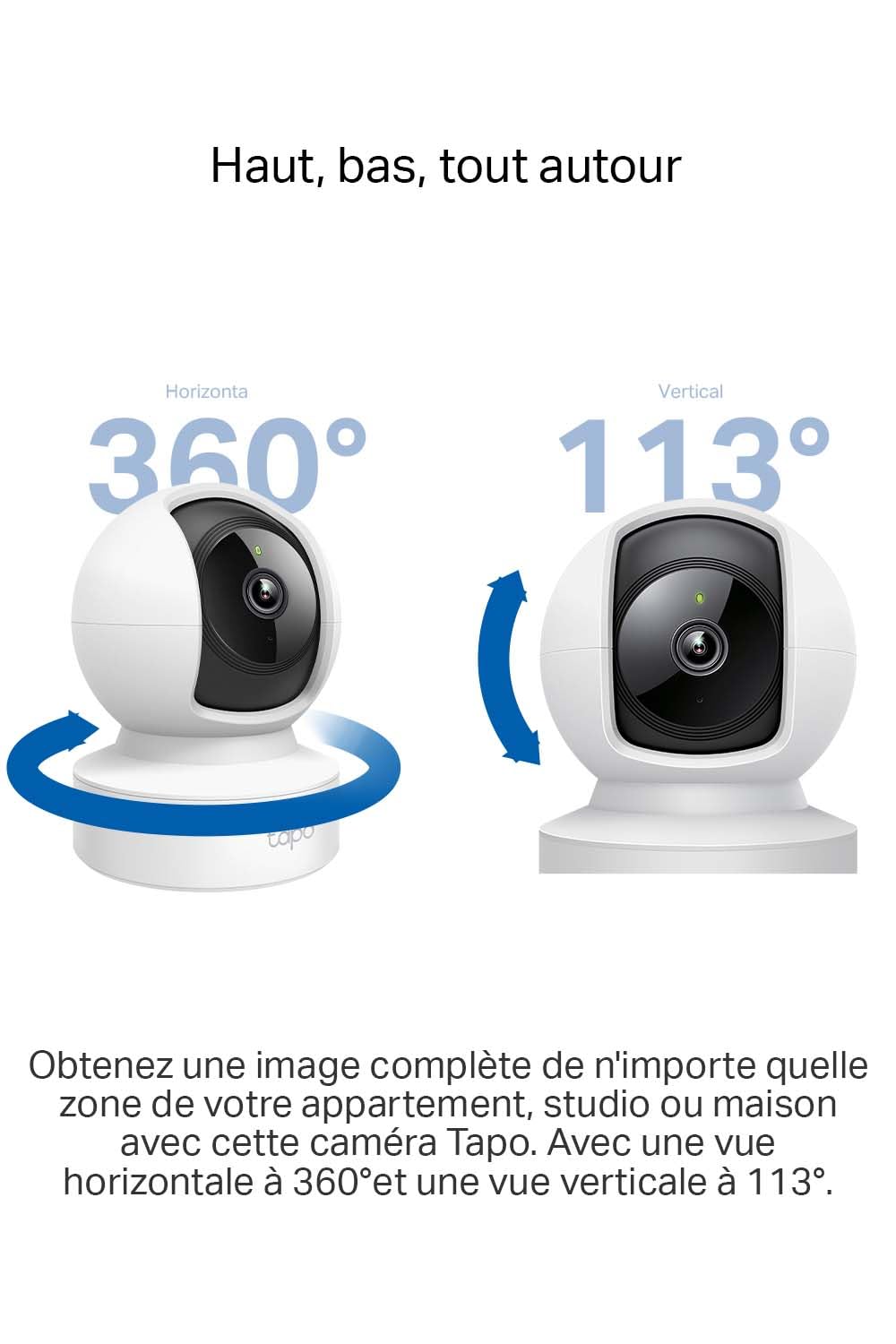 TP-LINK TAPO C212 Pan/Tilt Home Security Wi-Fi Camera 360/114deg 2K 3MP white