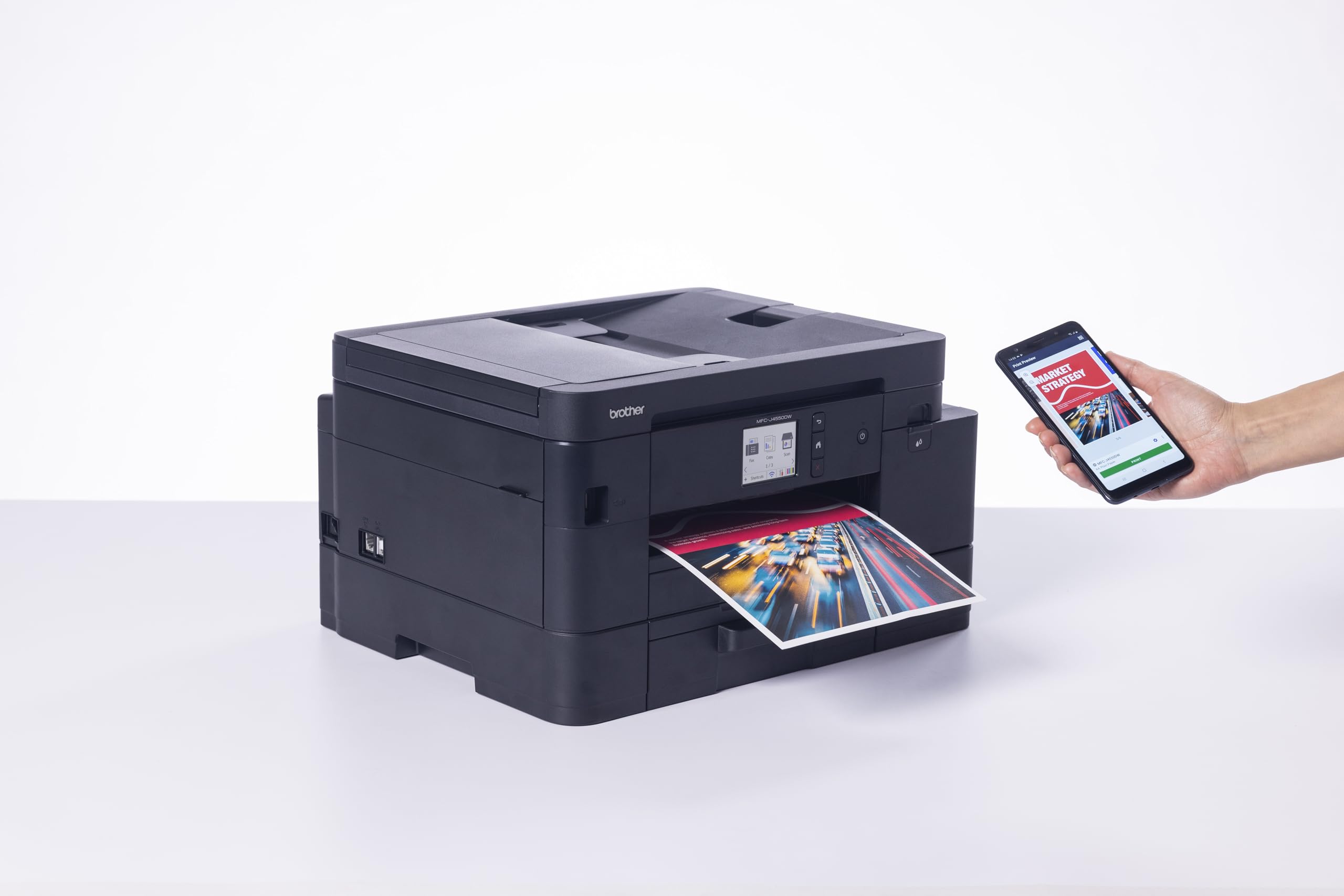 BROTHER MFC-J4550DW Compact all-in-one wireless business ink printer with ADF and two paper trays 20ppm