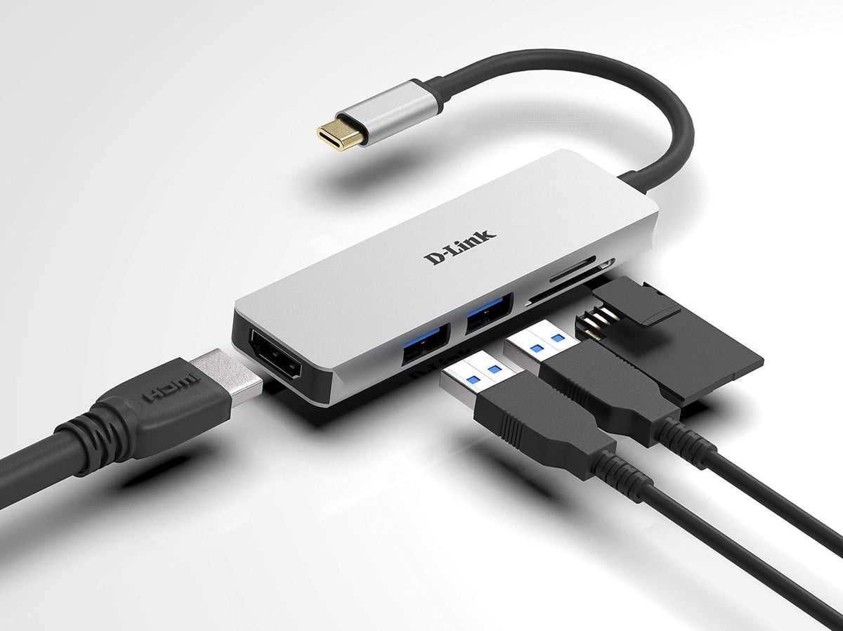 D-LINK USB-C 5-in-1 HDMI SD /microSD card reader