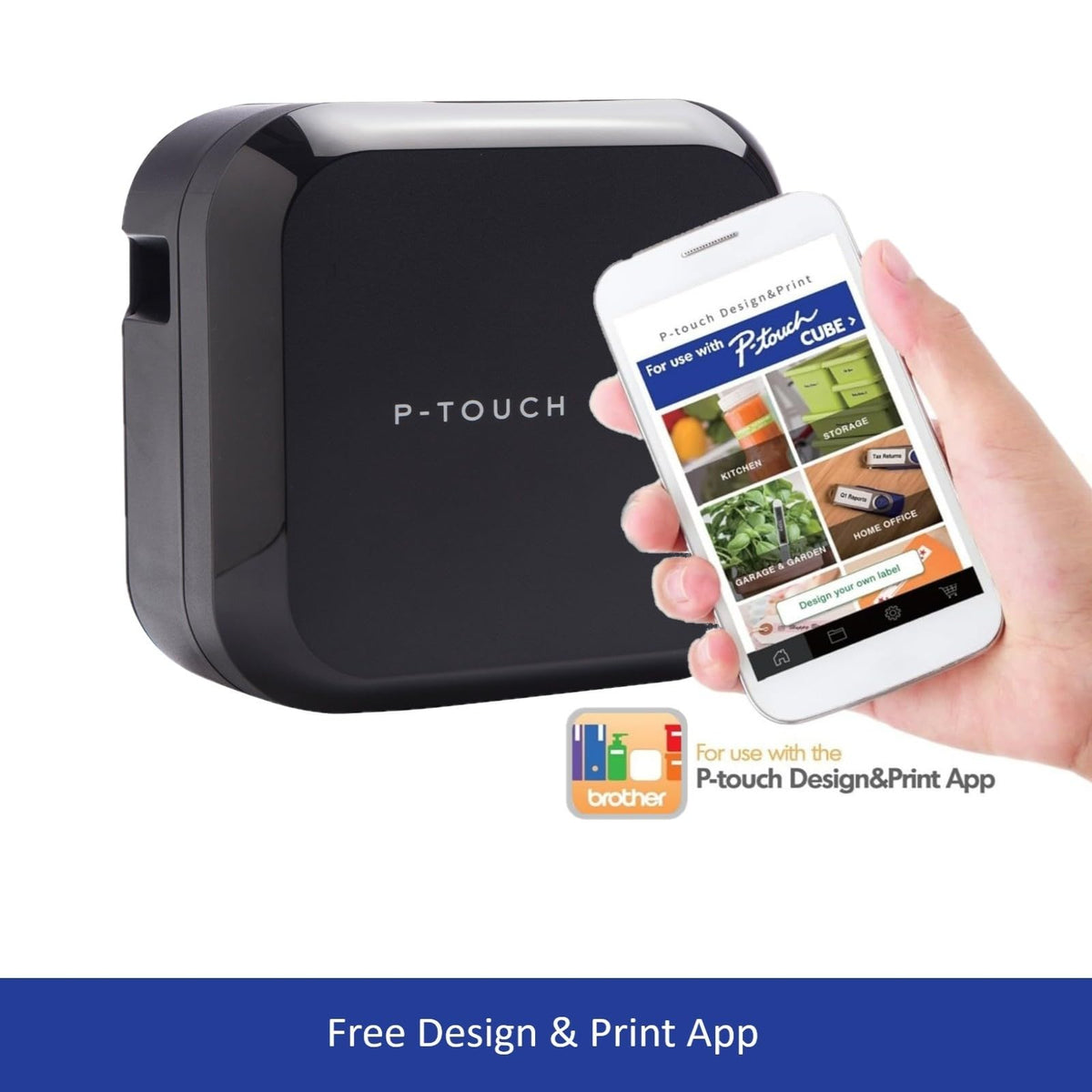 BROTHER P-Touch Cube Plus PT-P710BT Label printer Up to 24mm 180x360dpi 68 labels/min USB 2.0 Bluetooth Cutter
