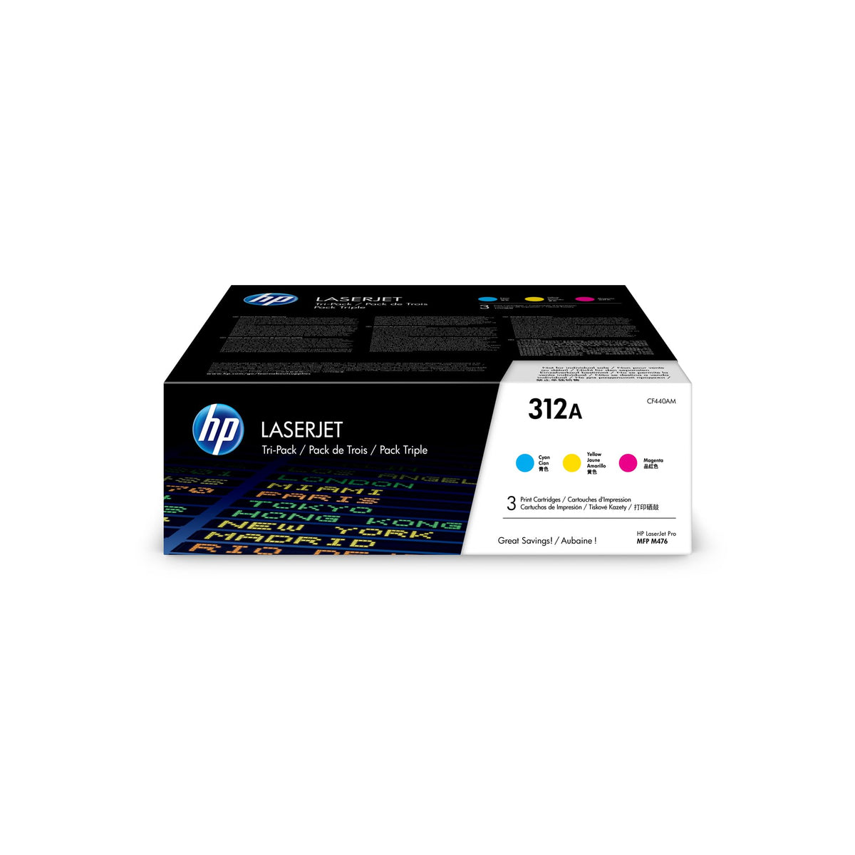 HP 312A original CYM Toner cartridge CF440AM multipack