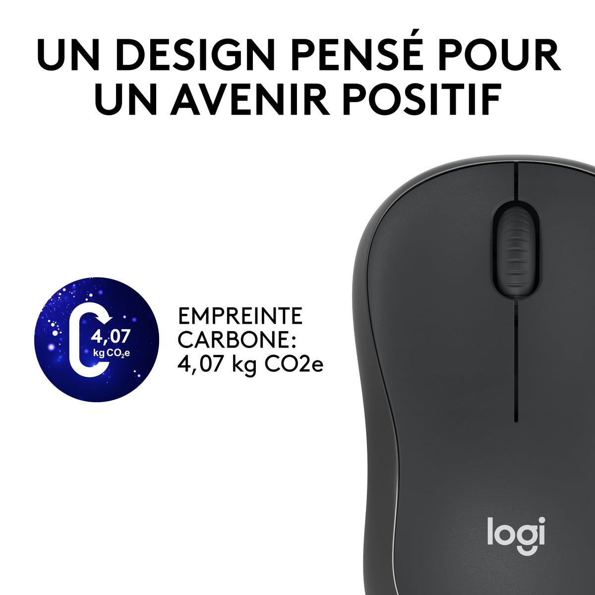 LOGITECH M220 Silent Mouse optical 3 buttons wireless 2.4 GHz USB wireless receiver charcoal