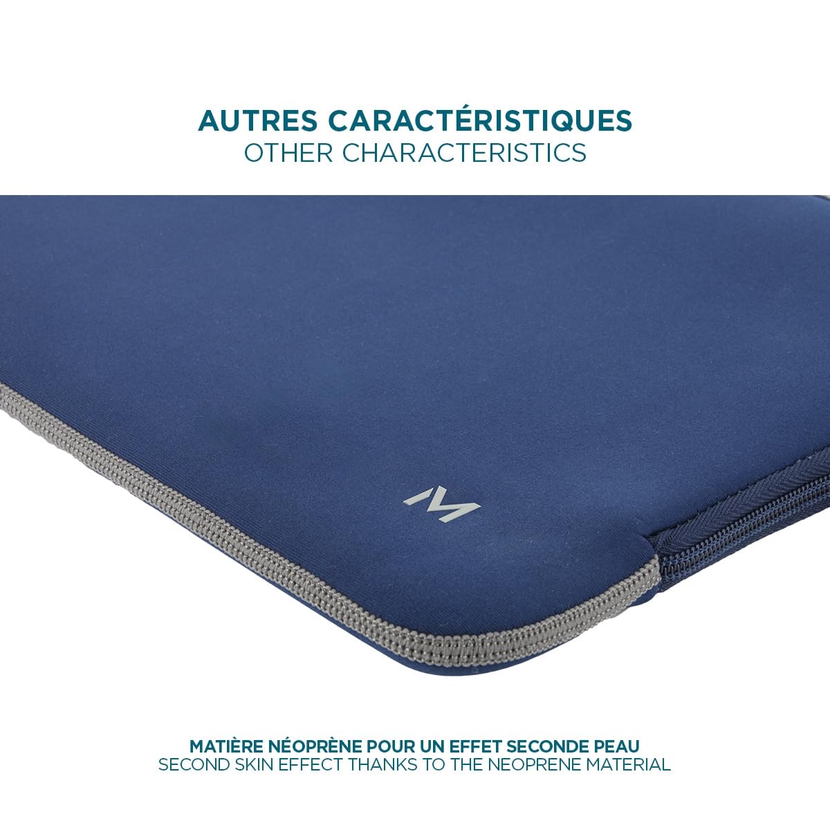 Skin Sleeve 12.5-14''-Navy Blue and Grey