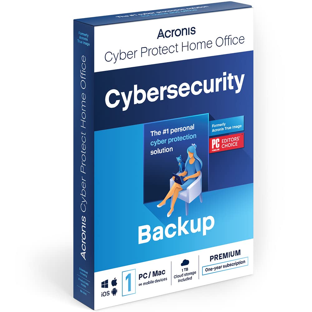 AcrONIS Cyber Protect Home Office Premium - 1 Computer + 1To AcrONIS Cloud Storage - 1 year subscription BOX - EU