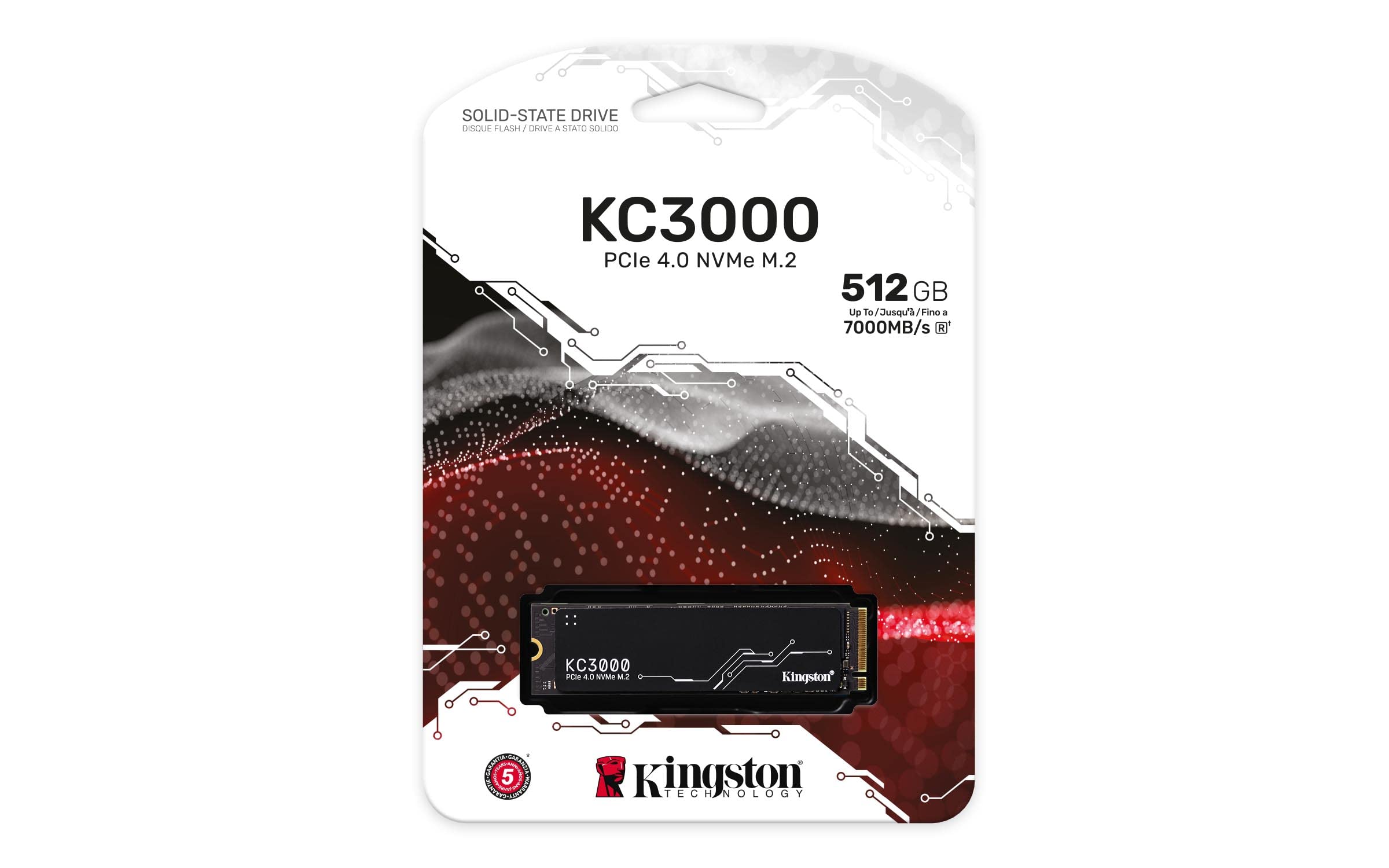 KINGSTON KC3000 512Go PCIe 4.0 NVMe M.2 SSD
