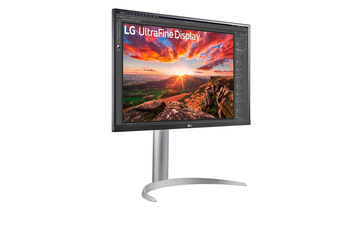 LG  - Ecran LED - 27p - 3840x2160 4K UHD IPS - 5 ms - Inclinable - Hauteur réglable - Pivotant - Garantie 3 ans