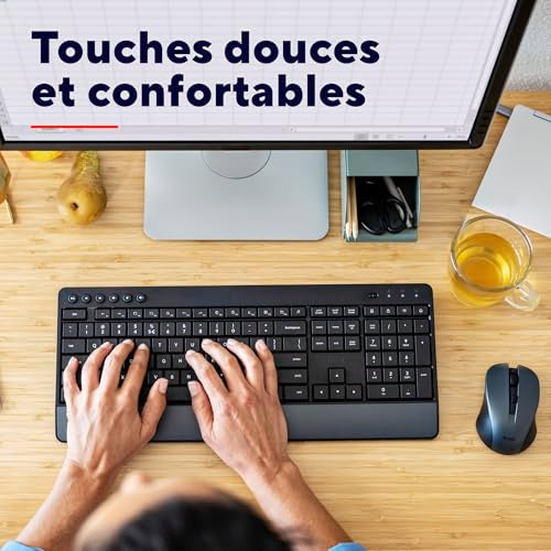 TRUST Pack clavier & souris sans fil TREZO (FR)