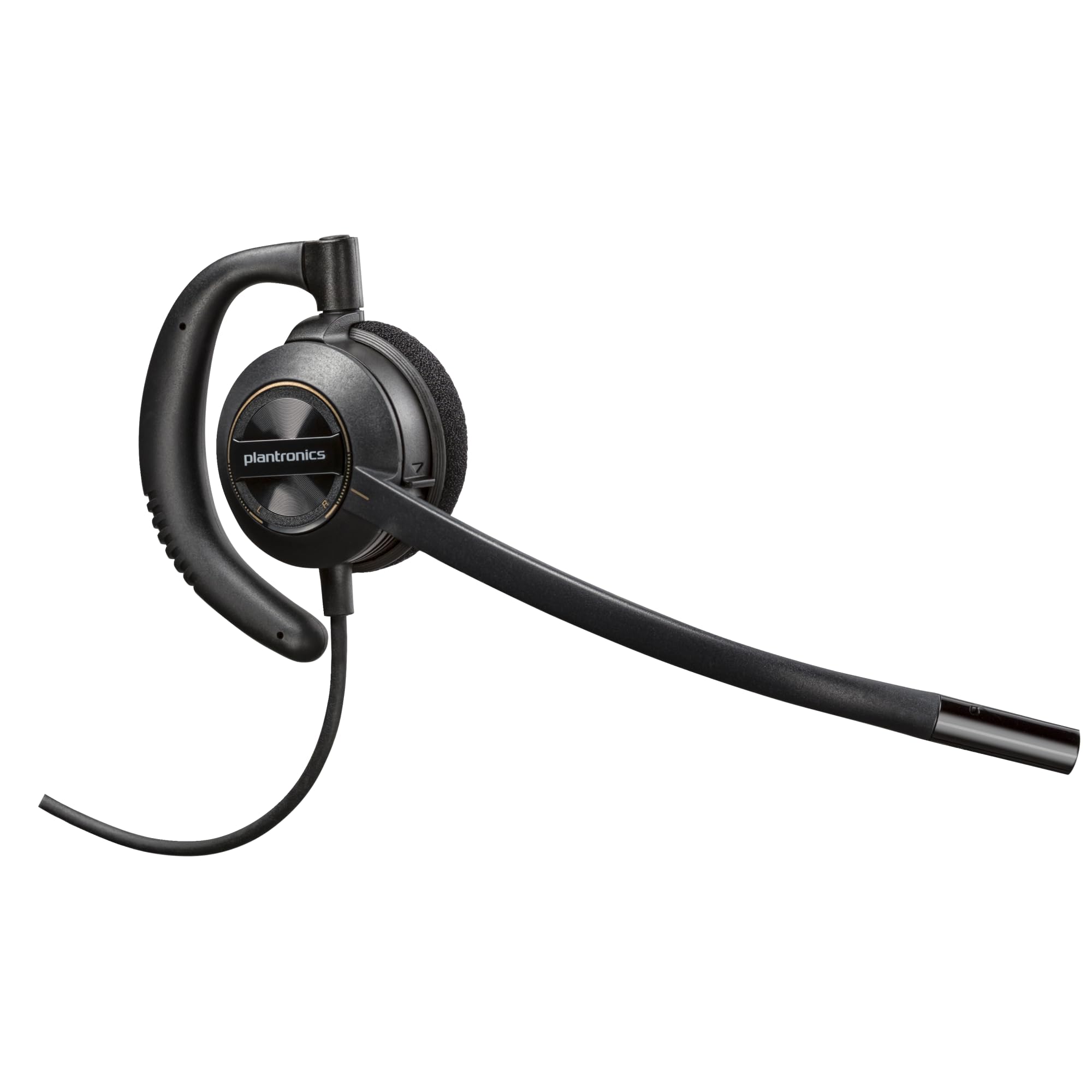 HP Poly EncorePro 530D with Quick Disconnect Discreet Digital Headset TAA Avec fil Crochets auriculaires Appels/Musique Noir